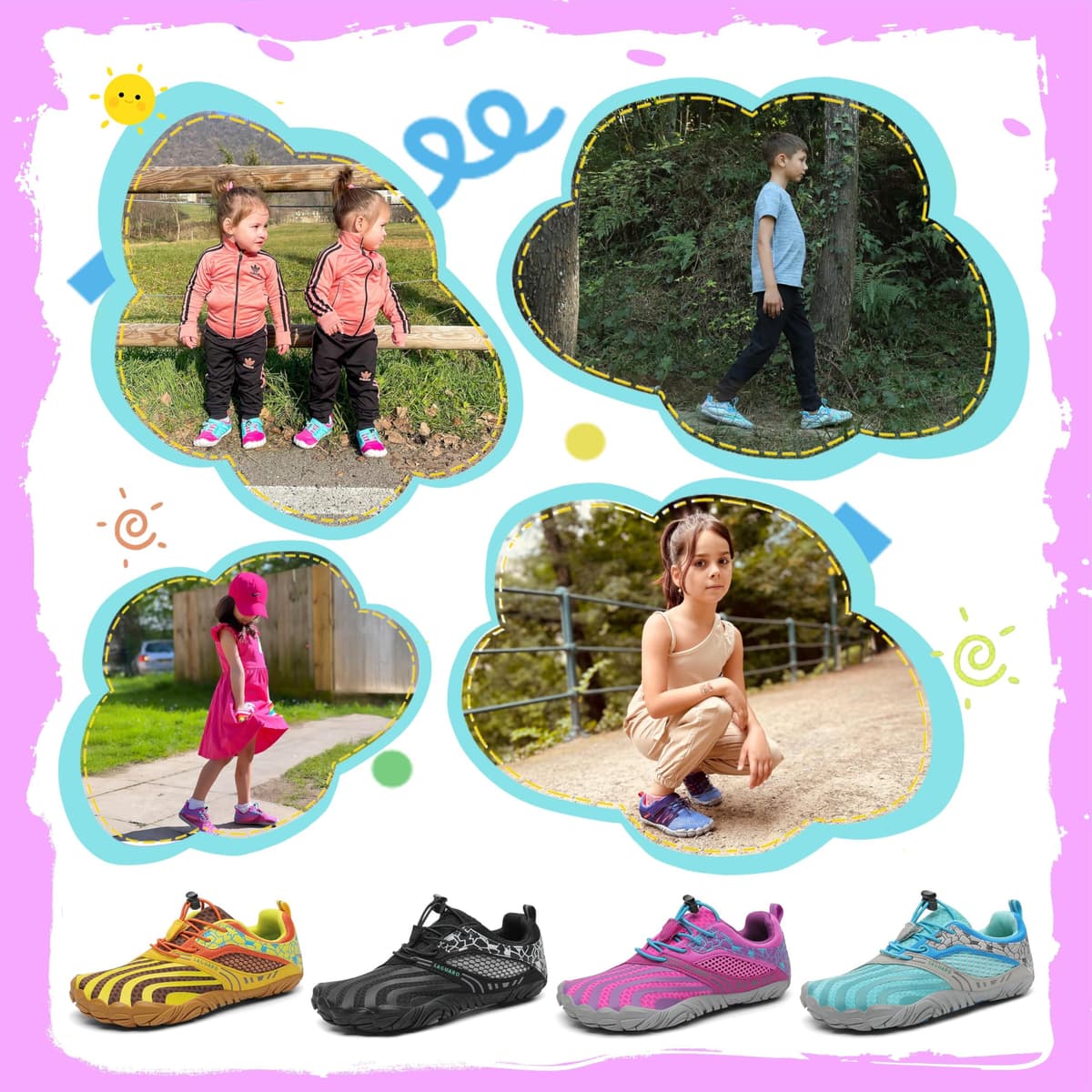 SAGUARO Niños Niña Zapatos de Agua Antideslizante Escarpines Secado Rápido 24-36 EU — view 7