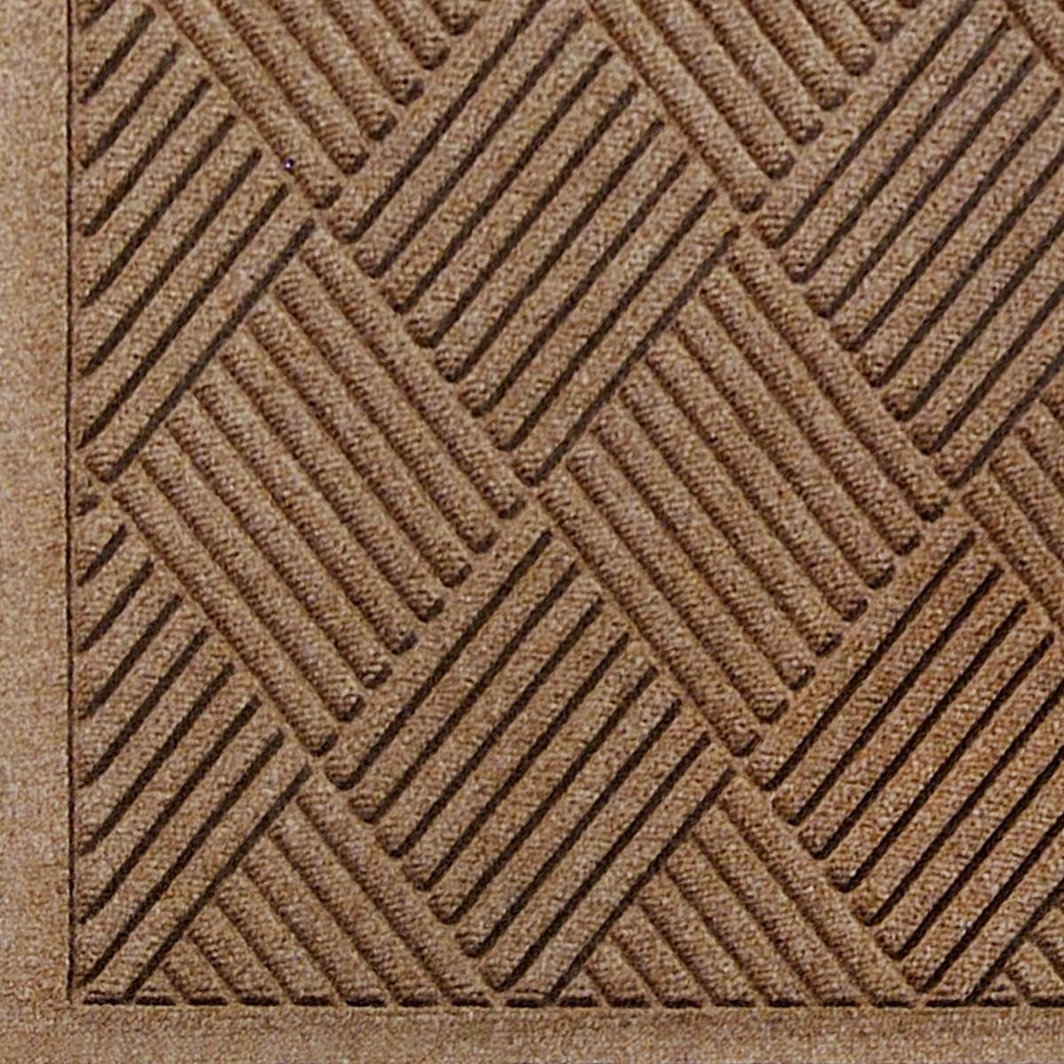 M+A Matting - 221580034 WaterHog Fashion Diamond-Pattern Commercial Grade Entrance Mat, Indoor/Outdoor Medium Brown Floor Mat 4' Length x 3' Width, Bluestone by — view 5