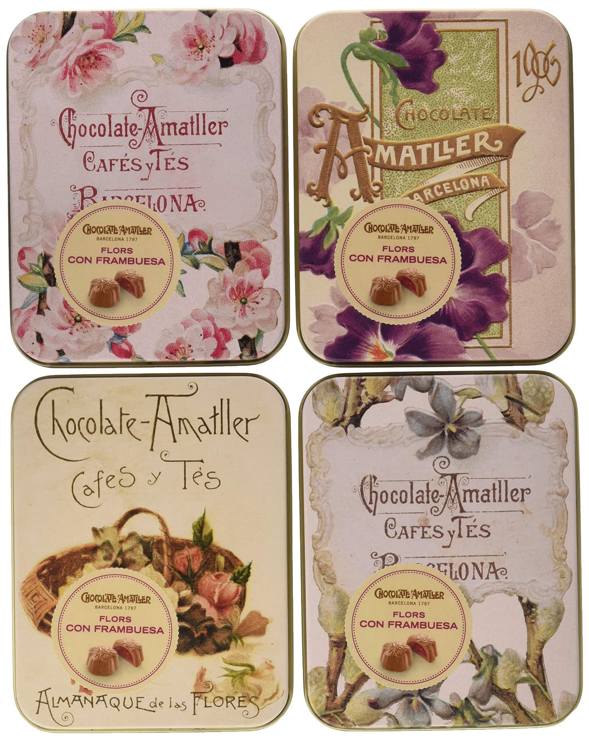 Chocolates Amatller Caja de Bombones Chocolate con Leche y corazón de Ganache Café Natural 72gr - Lata Metálica de Diseño - Regalo San Valentín — view 2
