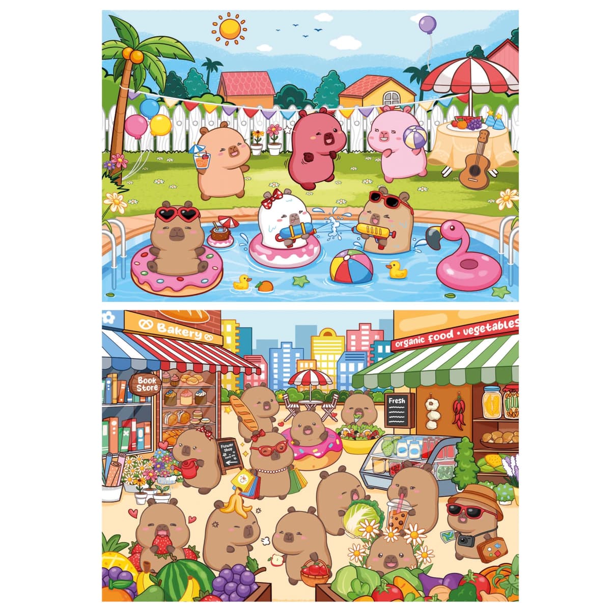 Educa - Capyfun | Set de 2 Puzzles Infantiles con 100 Piezas | Recomendados a Partir de 6 7 8 años (20484) — view 2