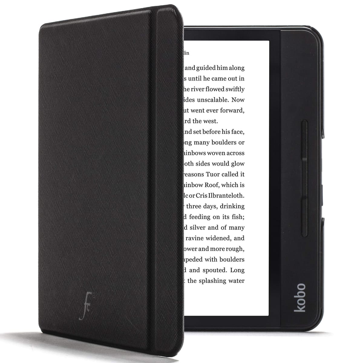Forefront Cases Funda para Kobo Aura Edition 2 (Modelo: N236, 2016) - Delgado, Ligera y Protectora Funda para Kobo Aura Edition 2 (6") - Smart Auto Sueño Estela Función (Carcasa) - Negro — view 13