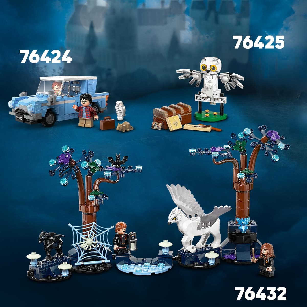 LEGO Harry Potter Ford Anglia Volador de Juguete de Fantasía, Juego de Aventuras con Coche de la Familia Weasley, Regalo para Niños, Niñas y Fans de 7 Años o Más, 2 Minifiguras de Personajes 76424 — view 5