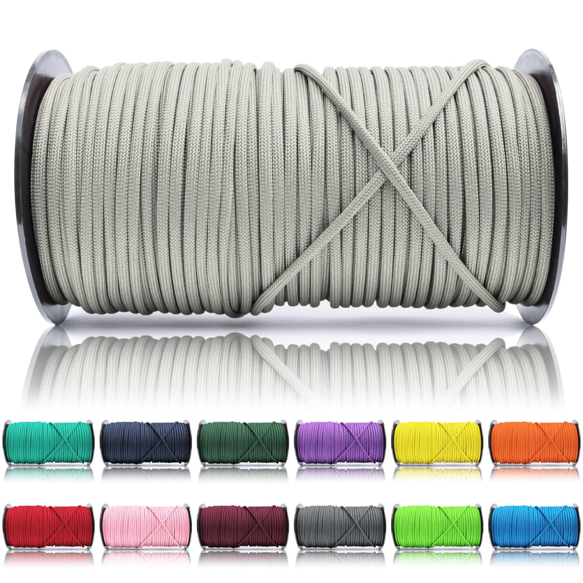 Ganzoo Paracord 550, Cuerda de 4 mm, 30 Metros, Poliéster, Tipo 3-7 Hilos Interiores, Correa de Perro Collar Pulsera, Camping Supervivencia y Cuerda Multiusos, Verde Oscuro — view 51