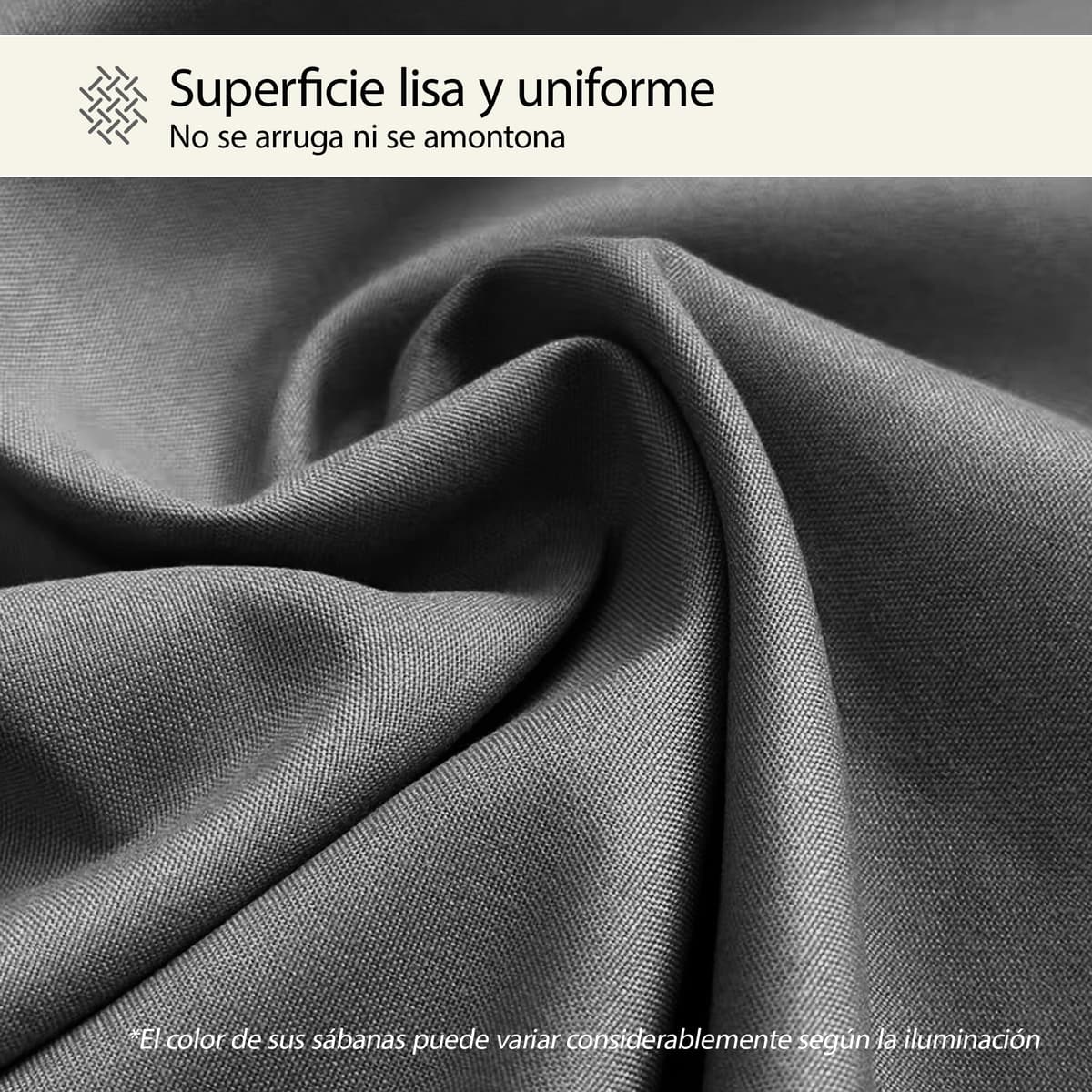 H HANSEL HOME Sábana Bajera Ajustable, Microfibra Transpirable y Suave, Altura 30 cm, Elástico 360° - Sábana Bajera 105x190/200cm – Gris Oscuro — view 5