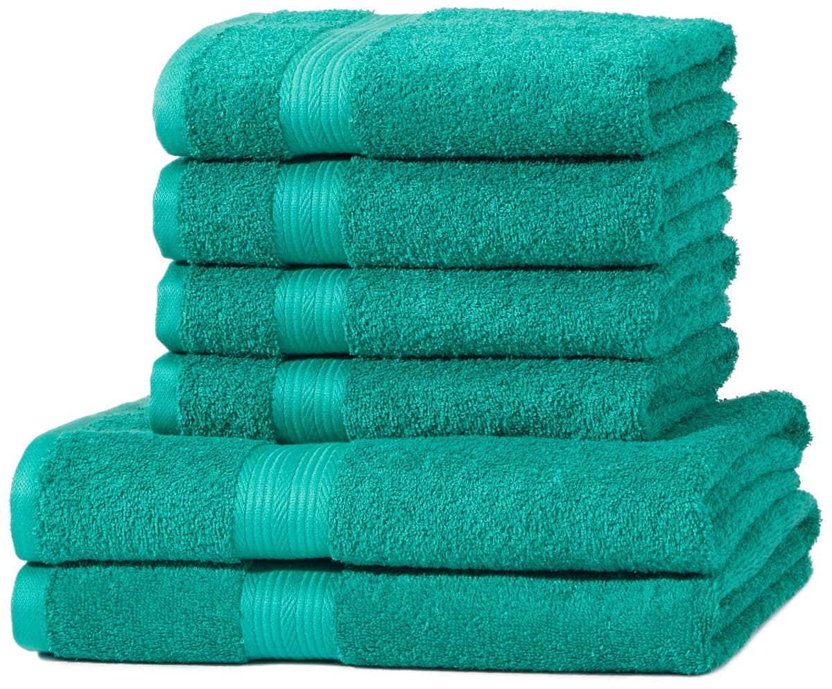 Amazon Basics Juego Toallas Baño Completo 100% Algodón 2 Toallas Baño + 2 Mano, Negro, Pack 4 Unidades — view 16