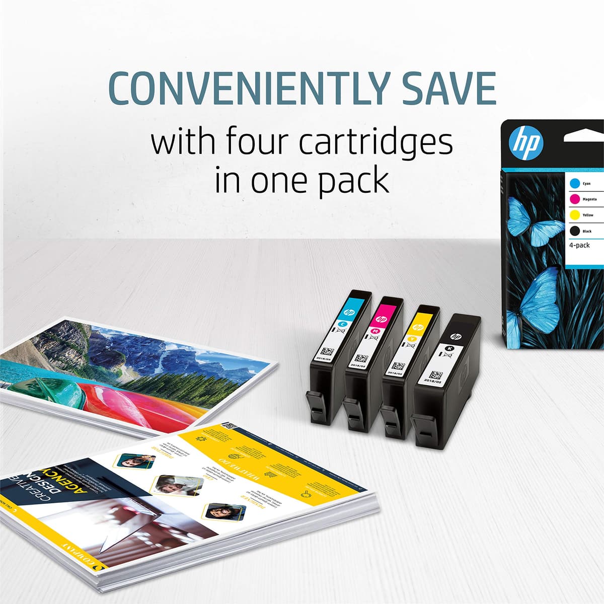 HP 3HZ52AE 953XL High Yield Original Ink Cartridges, Black/Cyan/Magenta/Yellow, Multipack — view 2