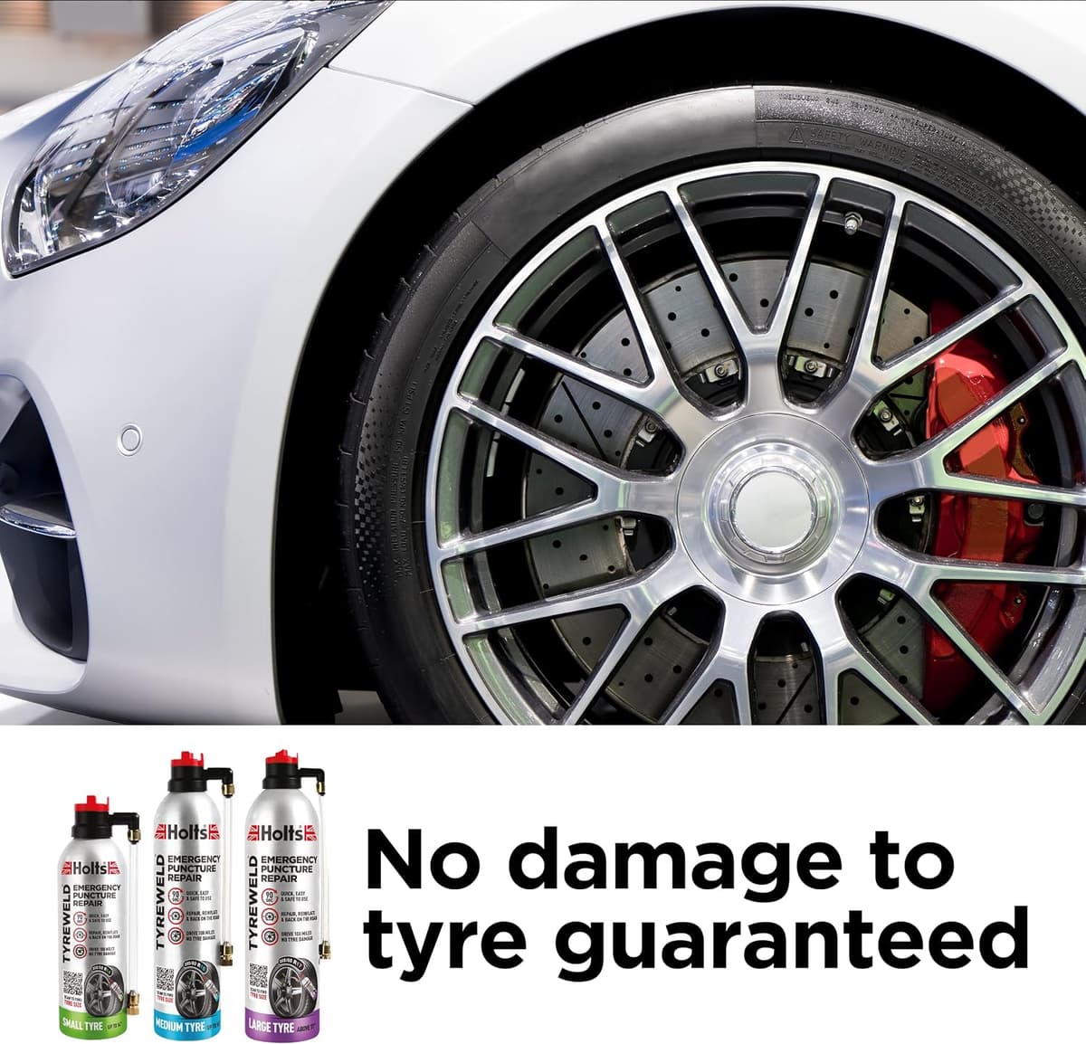 Holts Tyreweld Puncture Sealant 300ml, Emergency Tyre Repair Foam, Car Puncture Repair Kit Sealant To Get You Back On The Road, Quick & Easy Flat Tyre Foam, Drive Up To 100 Miles, No Tools Needed 300ml Single — view 3