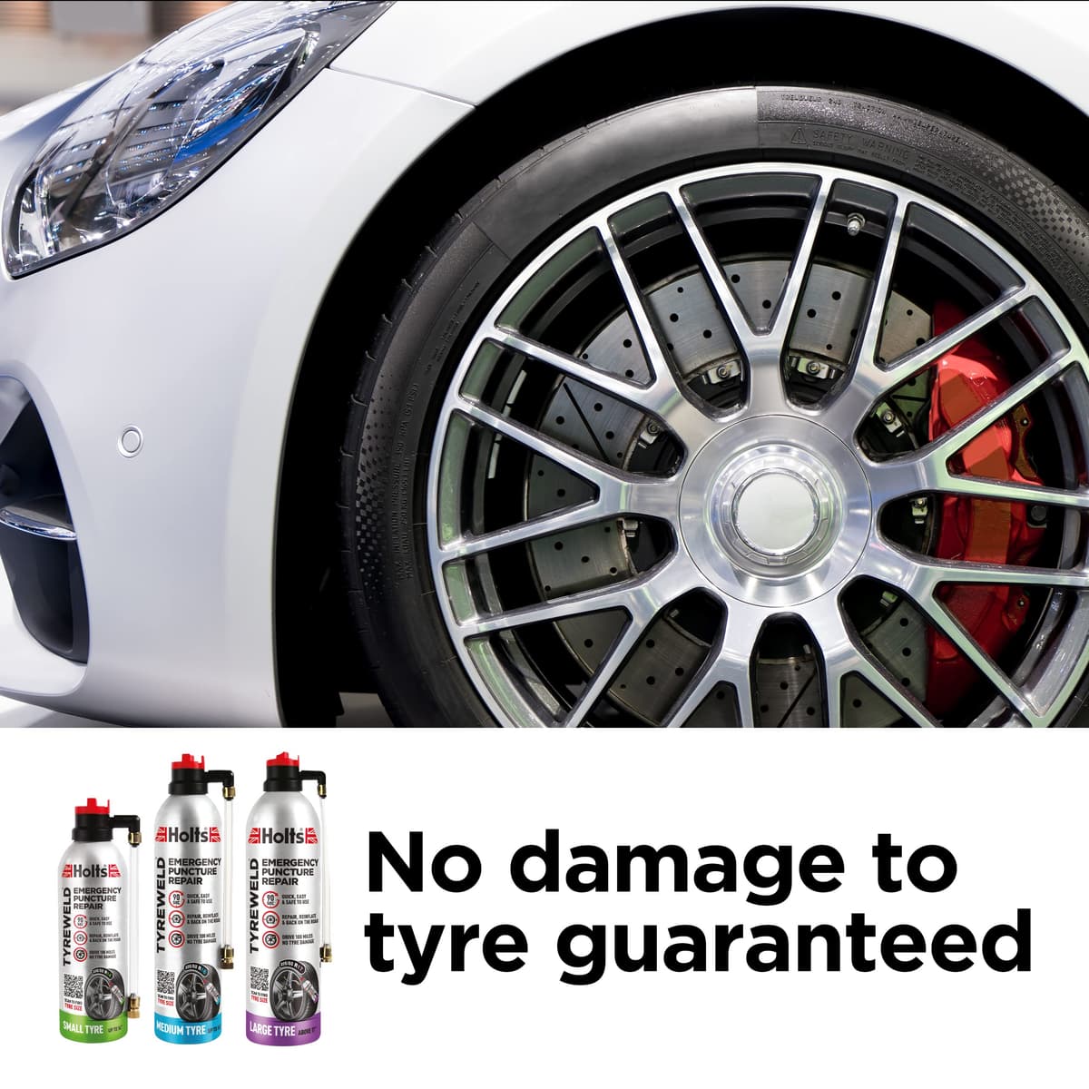 Holts Tyreweld Puncture Sealant 500ml, Emergency Tyre Repair Foam, Car Puncture Repair Kit Sealant To Get You Back On The Road, Quick & Easy Flat Tyre Foam, Drive Up To 100 Miles, No Tools Needed — view 2