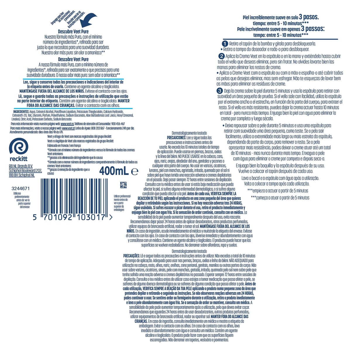 Veet Crema Depilatoria, 400 ml (Paquete de 1) — view 9