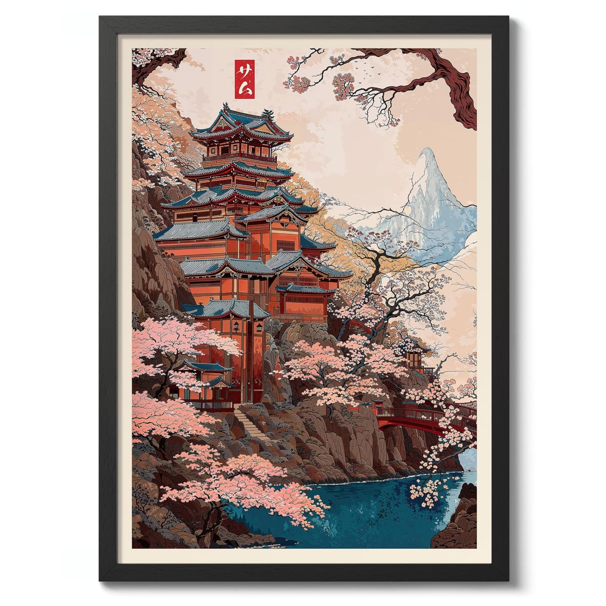 Tokyo Tea House Anime Woodblock Poster Modern Ukiyo-E, Japanese Cartoon Illustration Print, Archival Matte, A4 (Print Only) - 29.7x21cm — view 31