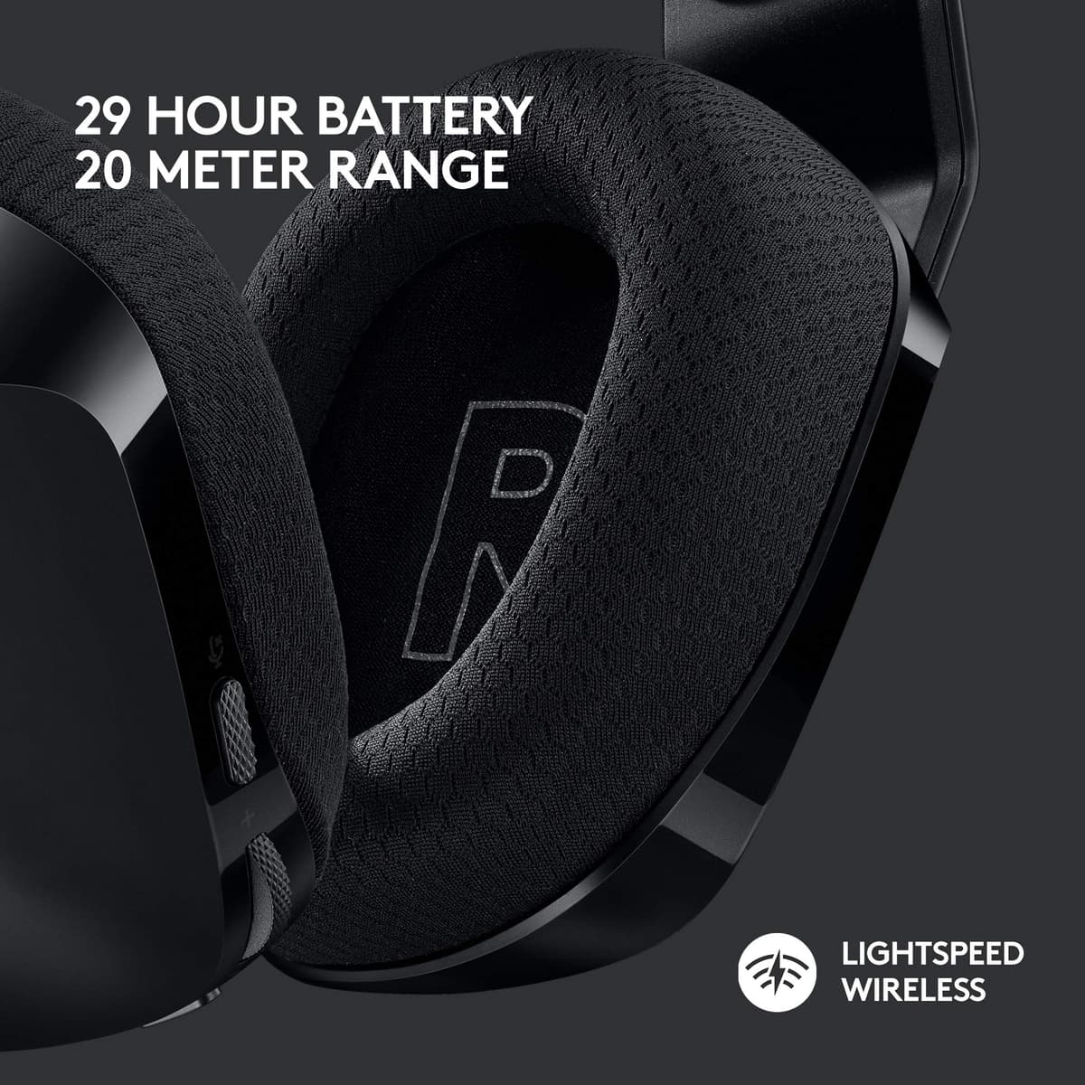 Logitech G733 Lightspeed Wireless RGB Gaming Headset, Black — view 3