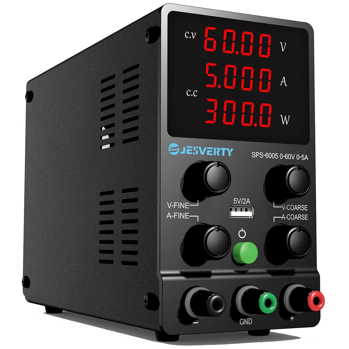 Fuente de Alimentación Regulable 60V 5A DC Fuentes de Alimentación de Laboratorio Fuente de Alimentacion de Banco Ajustable Pantalla LED de 4 Dígitos Jesverty SPS-6005N — view 8