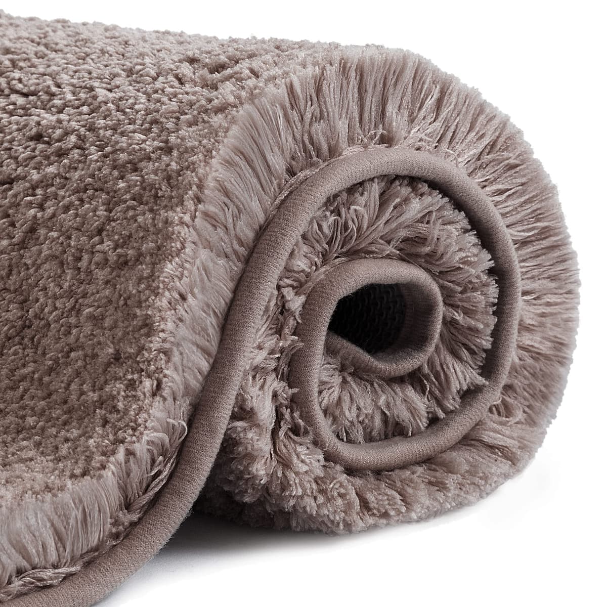 VANZAVANZU Alfombra de Ducha Antideslizante Espesa Absorbente Ultra Suave - Alfombrilla de Baño Mullido Microfibra, Lavable a Máquina - 40 x 60cm (Gris Claro) — view 18
