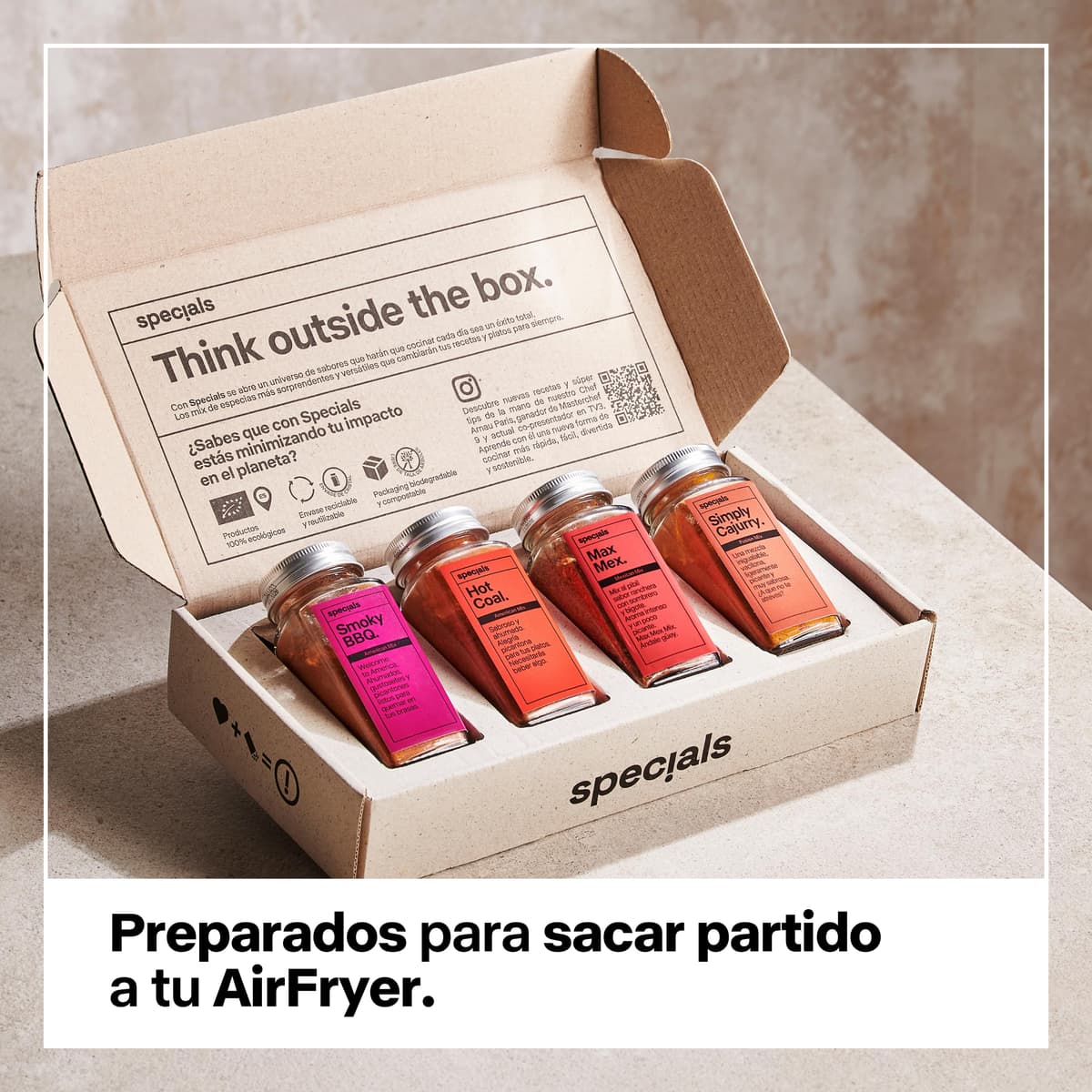 Set de Especias Gourmet para Cocinar Specials Foods - Sazonador con Curry, Ajo, Cayena para Pescado, Cerdo, Pollo y Verduras (Pack Airfryer) — view 4