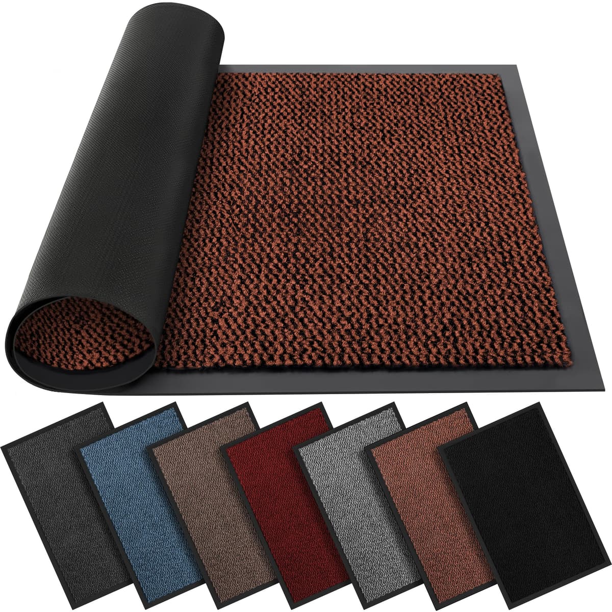 BLADO Washable Door Mats Indoor & Outdoor - Non-Slippery Heavy Duty - Stylish & Large Rubber - Perfect Dust Grabbing Doormats (Anthracite, 40cm x 60cm) — view 13