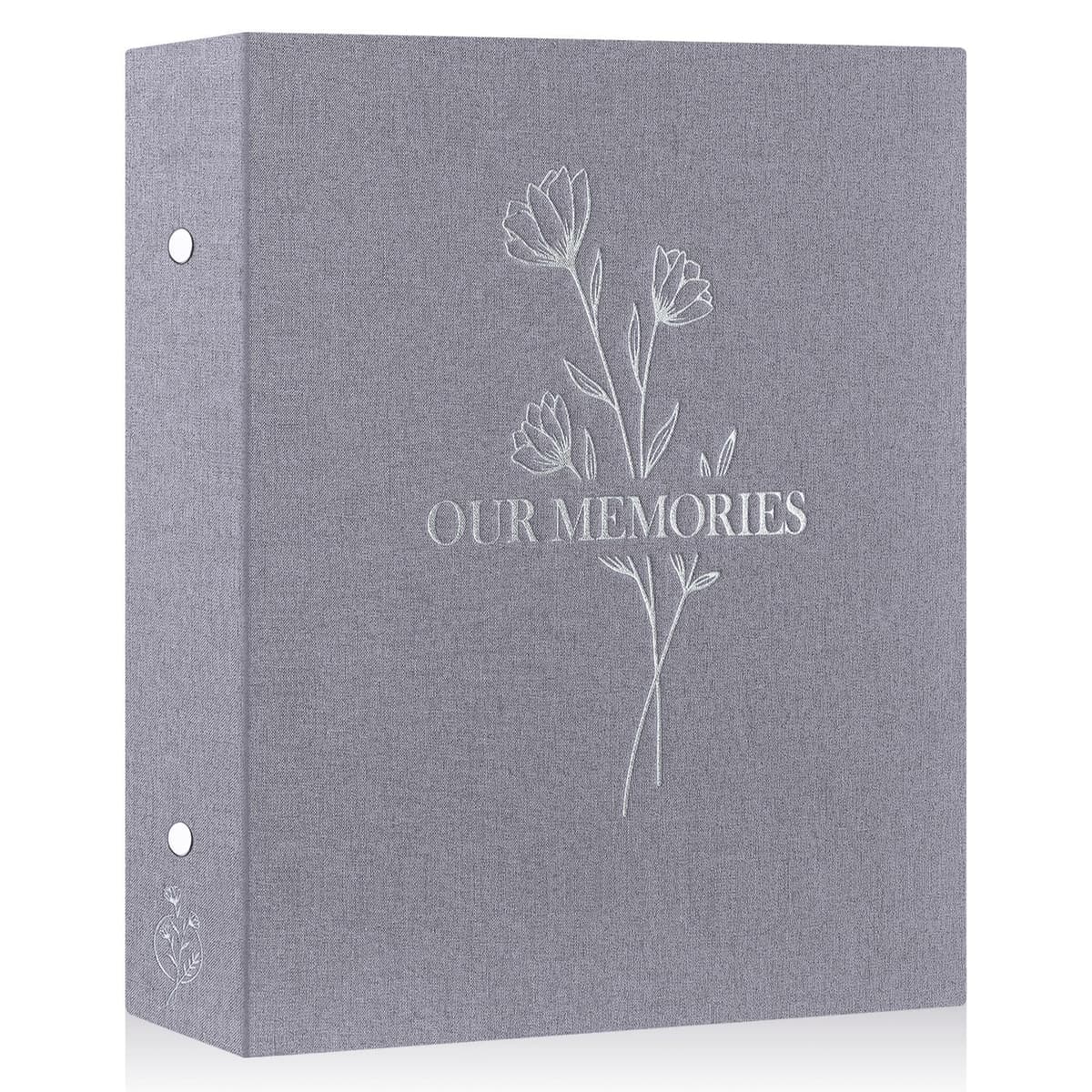 Lanpn Lino Album de Fotos 10x15 600, OUR MEMORIES Tapa Dura Grande Album para Photos Bolsillos Verticales Horizontal Azul — view 25