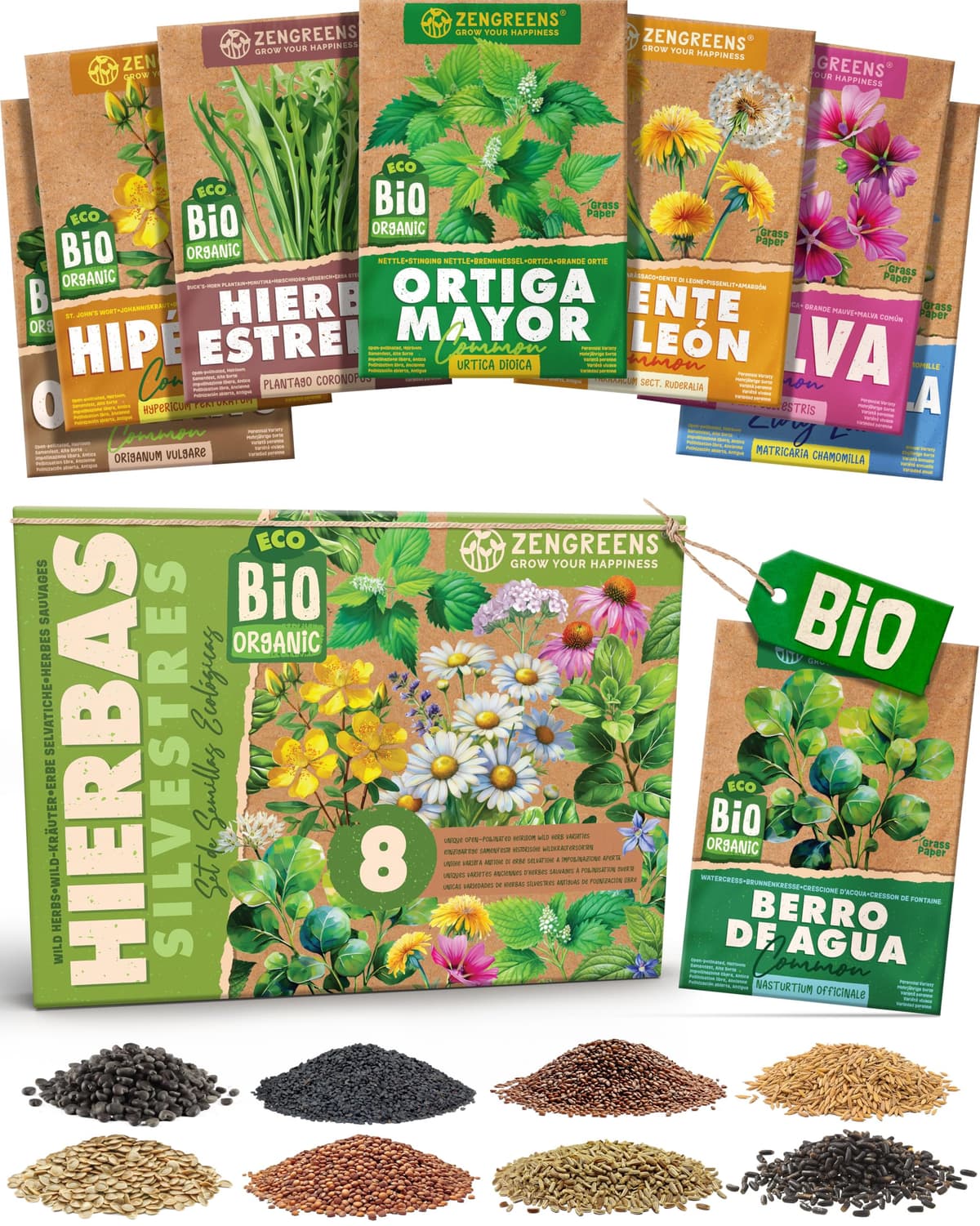 ZenGreens® - Set de semillas de hierbas medicinales y para infusiones eco - 10 variedades para cultivar fácilmente en el jardín, balcón o parterre elevado - Sementes verduras — view 41