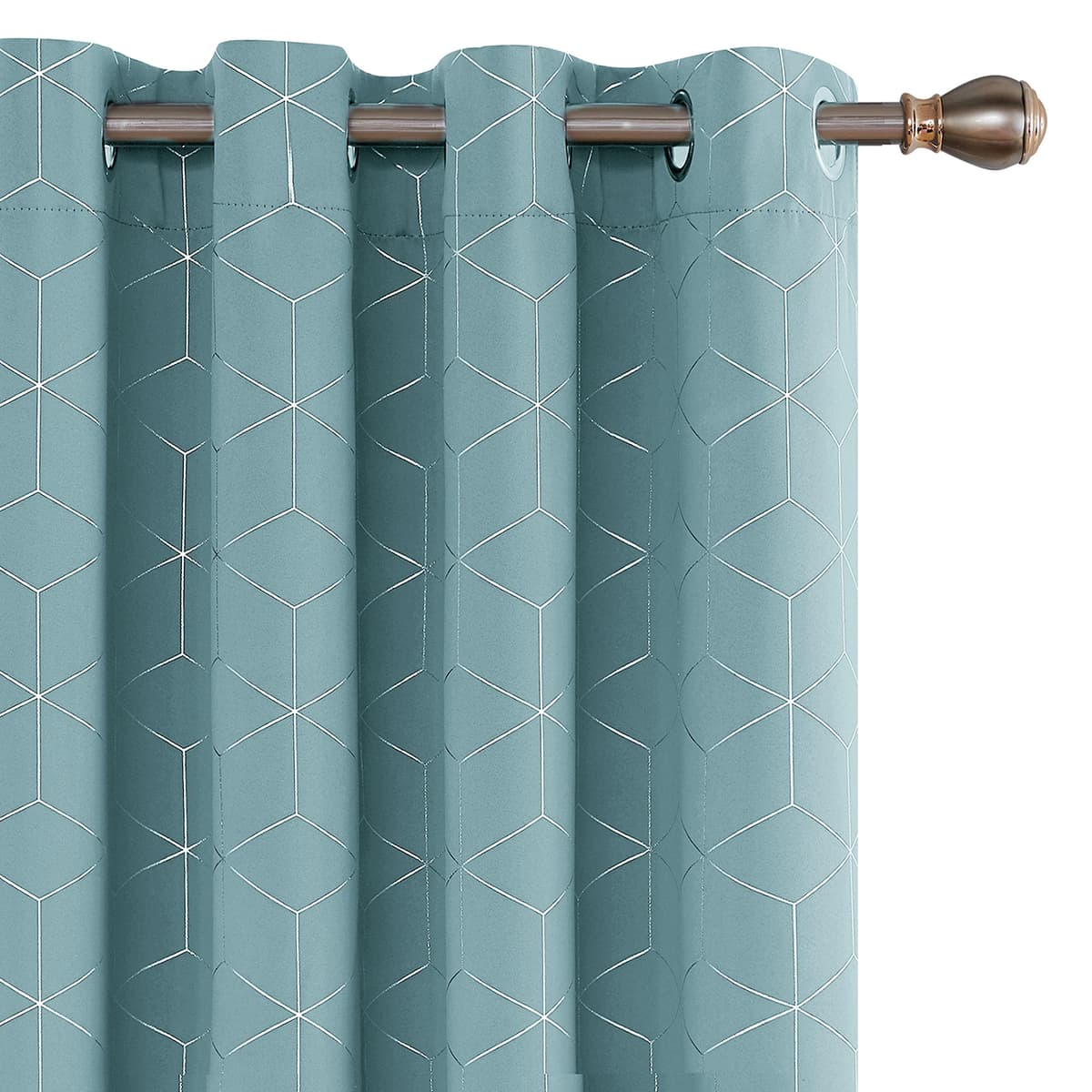 Deconovo Blackout Curtains, Modern Sky Blue Curtains for Living Room, Thermal Curtains, Ring Top Curtains, Noise Isolating, 46" W x 72" H, Set of 2 — view 39