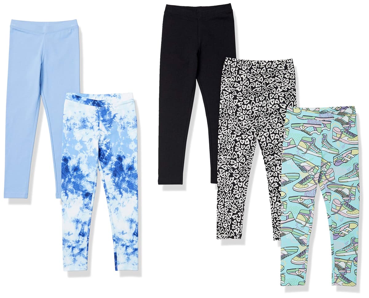 Amazon Essentials Girls and Toddlers' Leggings, Multipacks — view 19