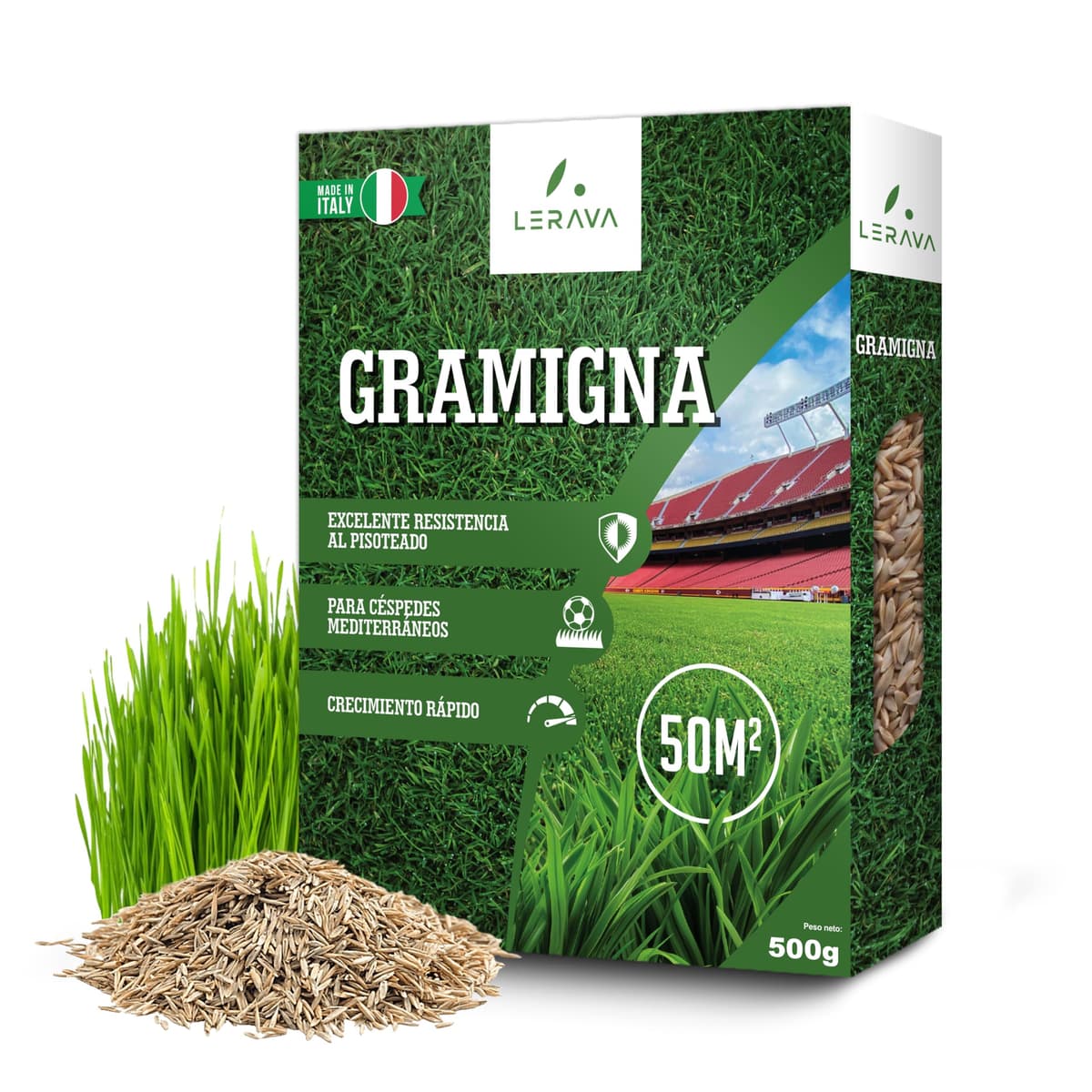 LERAVA Semillas césped grama gruesa (200 g) - Para 20 m² - Césped pisable y resistente a la sequía - Ideal para zonas mediterráneas y cálidas - Consume hasta un 20% menos de agua — view 8