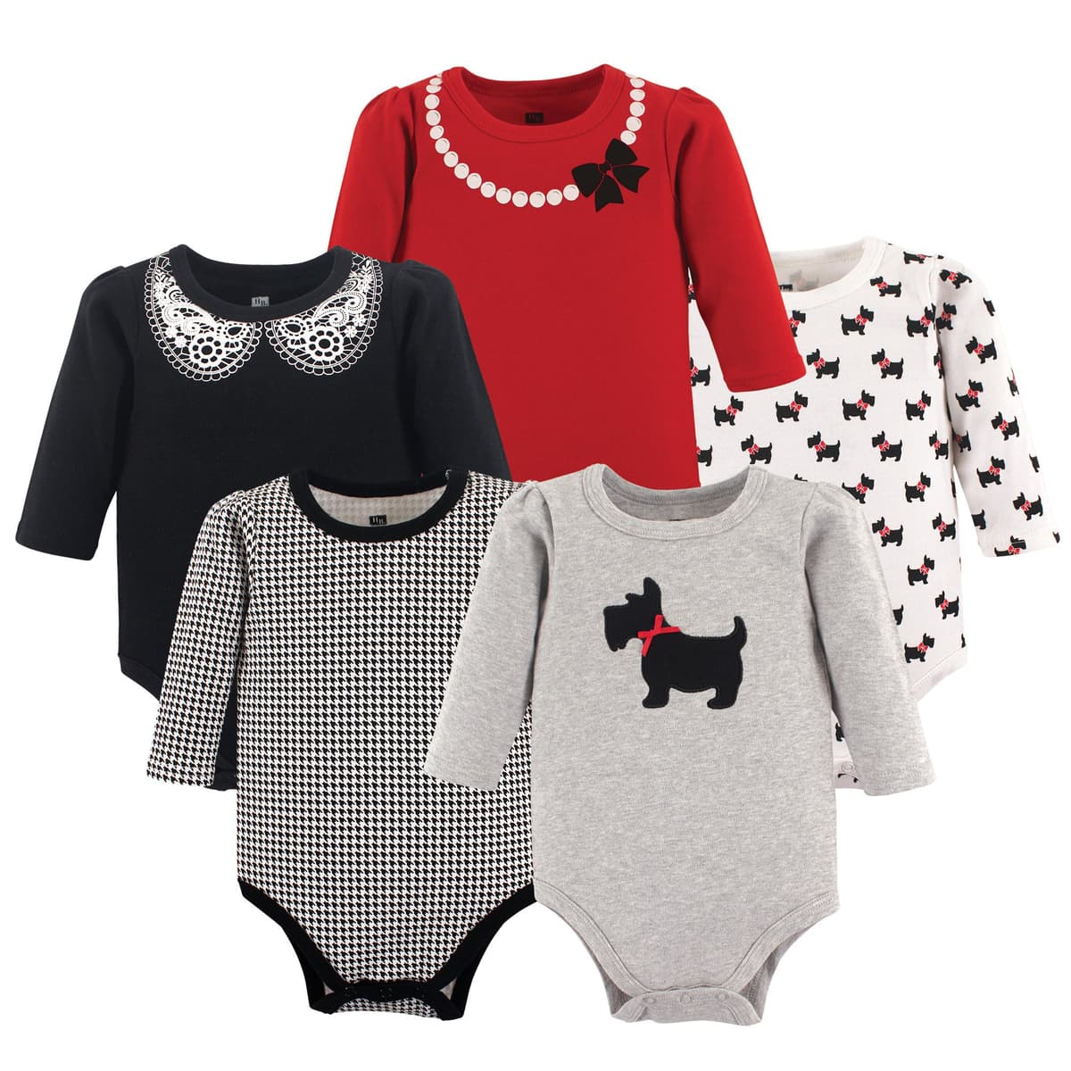 Hudson Baby unisex-baby Cotton Long-sleeve Bodysuits, Heather Gray, 3-6 Months — view 15