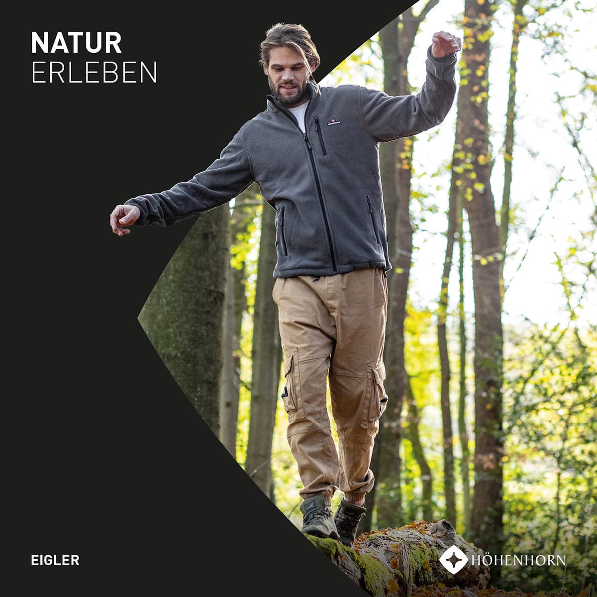 Höhenhorn Badus Chaqueta polar para hombre Cremallera completa Senderismo al aire libre Senderismo — view 6