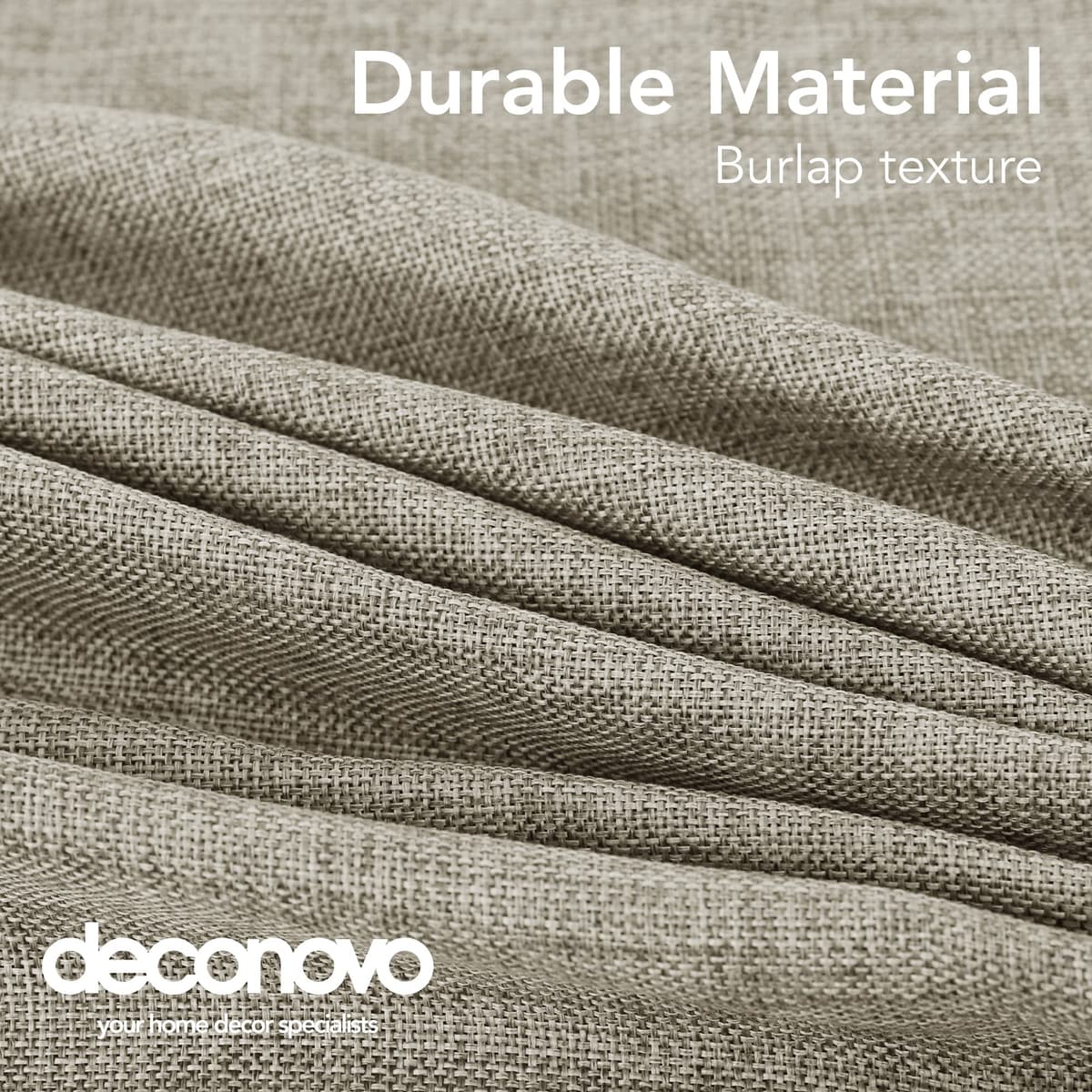 Deconovo Mantel Mesa Rectangular para Comedor Cocina o Salón Efecto Lino 130 x 200 cm Color Lino — view 5