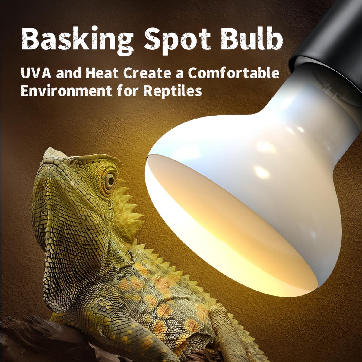 Reptile Heat Lamp Bulb 100W-2Pack, Daylight Basking Spot Lamp Bulb, E27 Vivarium Tortoise Light for Reptile, Bearded Dragon, Lizard, Snake — view 4
