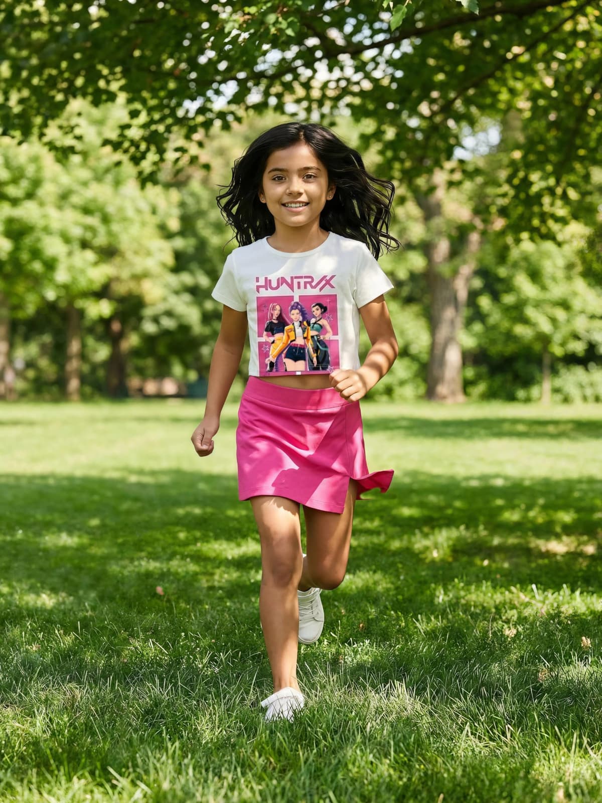 Conjunto K-Pop Niña Camiseta Crop Manga Corta y Falda Pantalón. Moda Anime Infantil. Conjunto Idol Coreano. Conjunto de Verano para Niñas de 4 a 14 Años — view 4