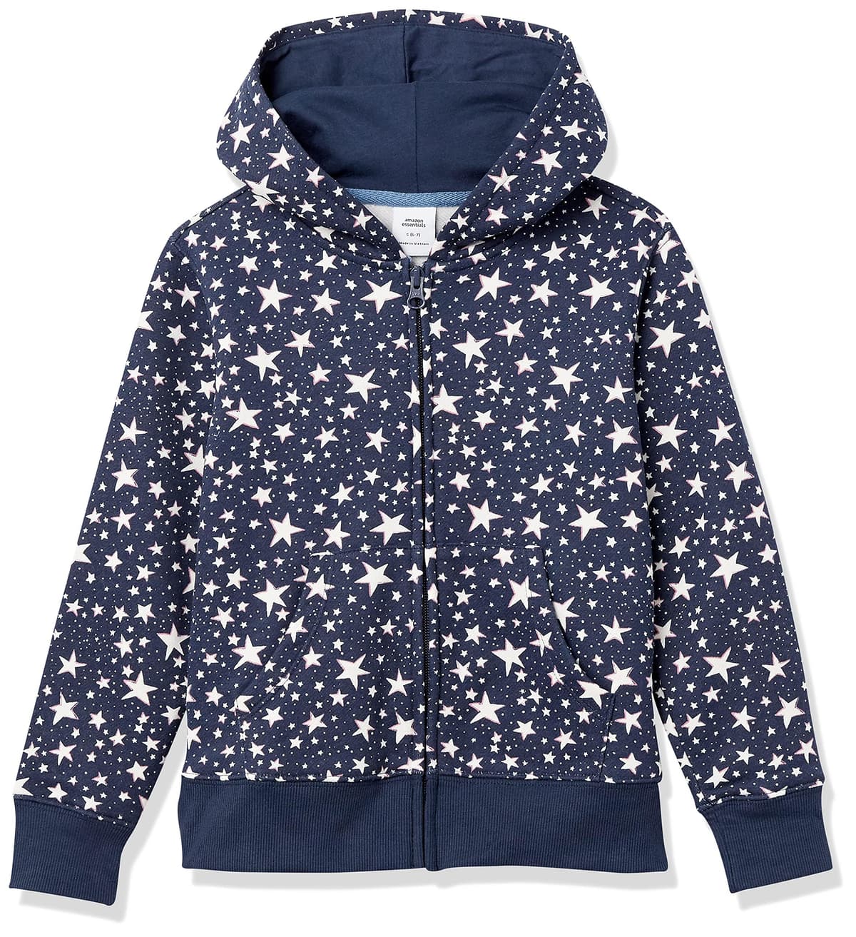 Amazon Essentials Niñas Sudadera de Forro Polar con Capucha y Cremallera