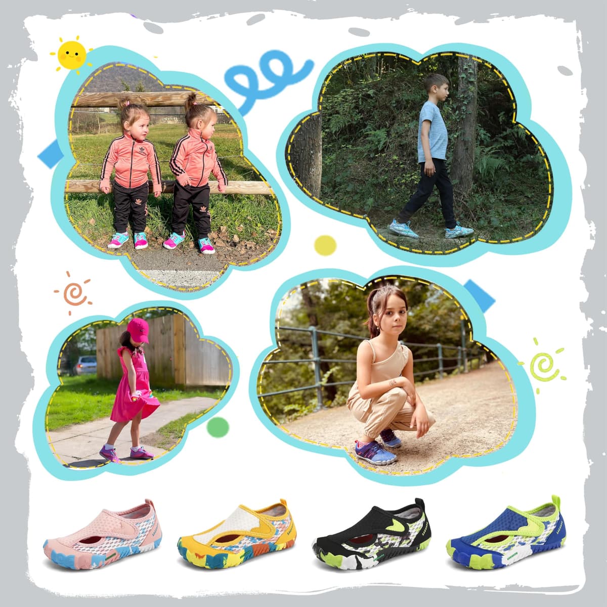 SAGUARO Niños Niña Zapatos de Agua Antideslizante Escarpines Secado Rápido 24-36 EU — view 7