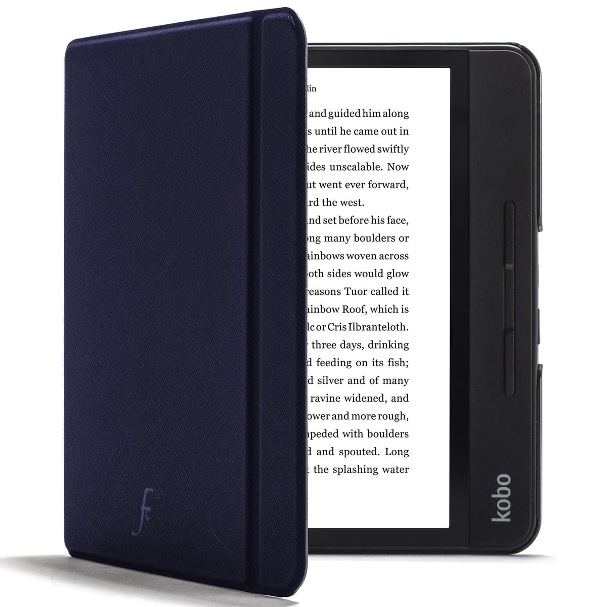 Forefront Cases Funda para Kobo Aura Edition 2 (Modelo: N236, 2016) - Delgado, Ligera y Protectora Funda para Kobo Aura Edition 2 (6") - Smart Auto Sueño Estela Función (Carcasa) - Negro — view 23