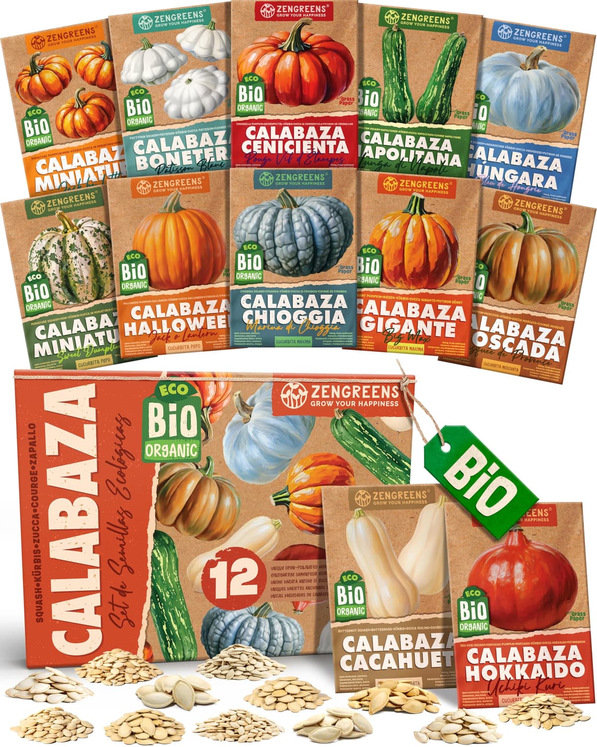 ZenGreens® - Set de semillas de hierbas medicinales y para infusiones eco - 10 variedades para cultivar fácilmente en el jardín, balcón o parterre elevado - Sementes verduras — view 42