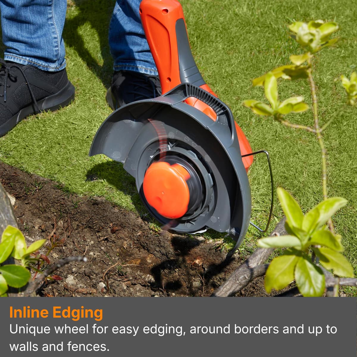 Flymo Contour 500E Electric Grass Trimmer and Edger, 500 W, Cutting Width 25 cm, Orange — view 5