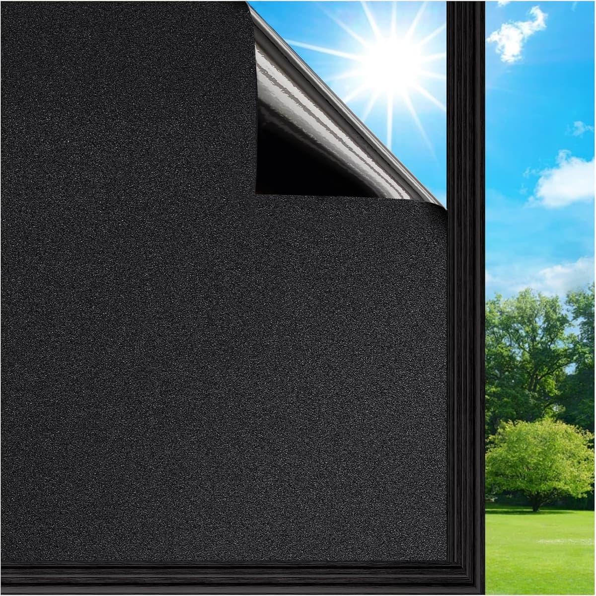 Lifetree Reflective One Way Window Film Privacy: Mirror Window Tint Film Heat Control Sun Blocker, UV Anti Glare Film Clear Day and Night for Home Office (Silver, 44.5 * 200cm) — view 14