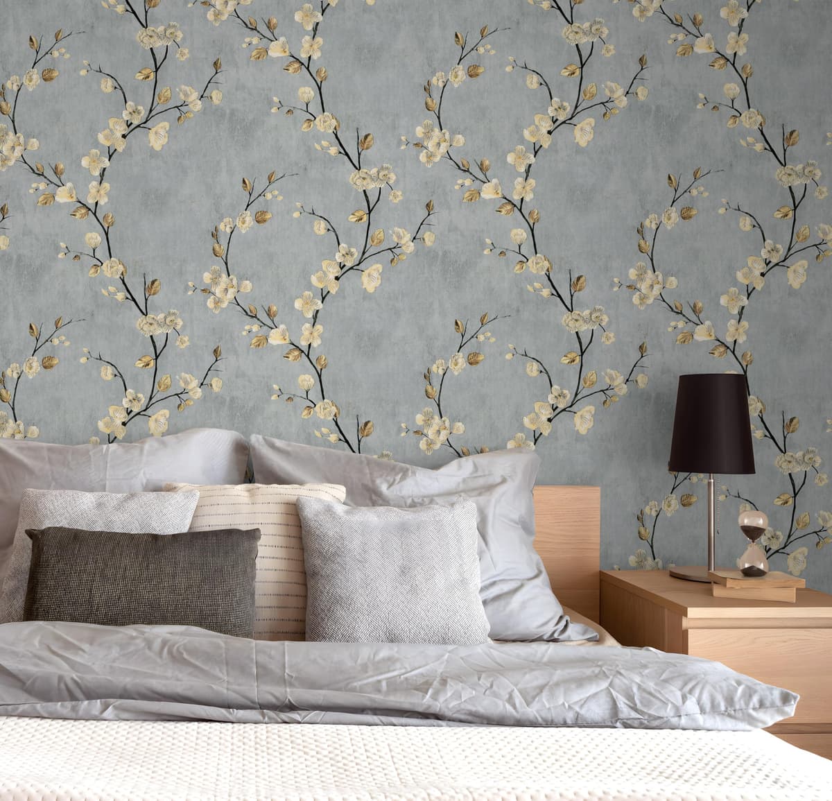 myforHD Papel Pintado Autoadhesivo Flores Papel de Pared Papel Adhesivo para Muebles Removible Impermeable Estilo Retro Vinilo PVC Pegatina Decorativos Pared Salon Papel Pared Dormitorio — view 8