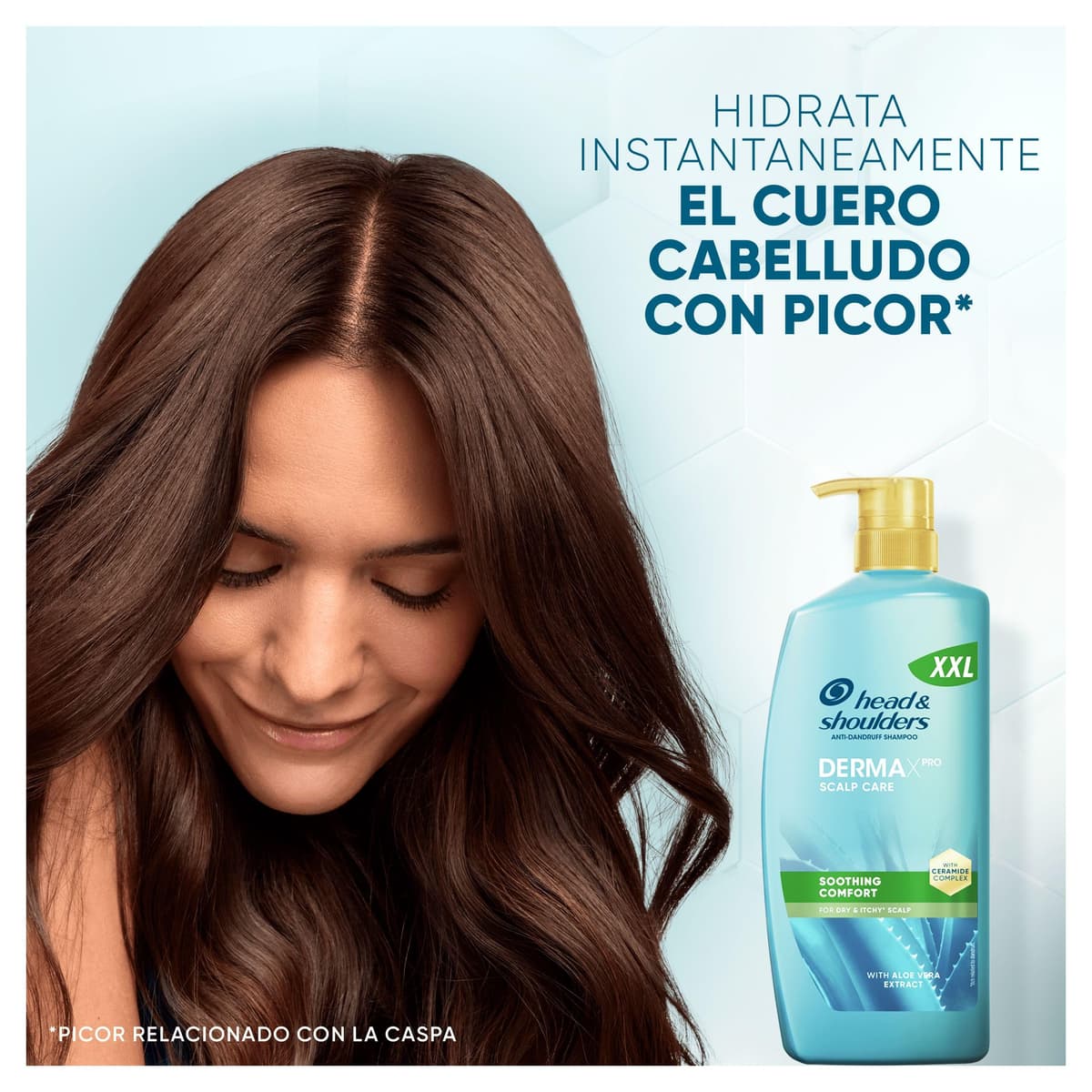 H&S DermaXPro Soothing Shampoo 800ml with Aloe Vera Extract and Ceramide Complex Relieves Dry and Itchy Scalp Helps Strengthen Skin Barrier — view 6