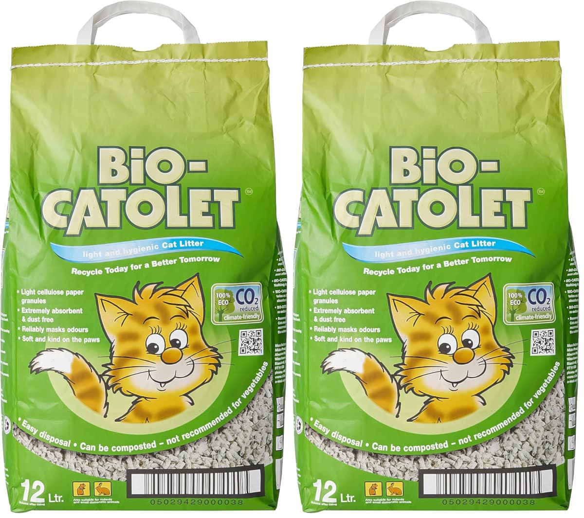 Bio-Catolet Light & Hygienic Recycled Paper Granules Cat Litter 12 Liter, Packaging May Vary — view 9