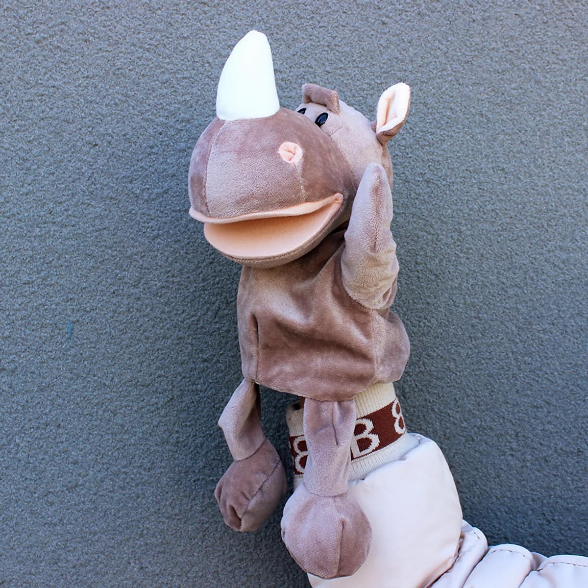 LOMTRATS Marionetas de mano de animales para contar historias, incluye lobo, tigre, león y mono con patas, ideal para enseñanza y regalos de cumpleaños (boca abierta móvil) — view 5