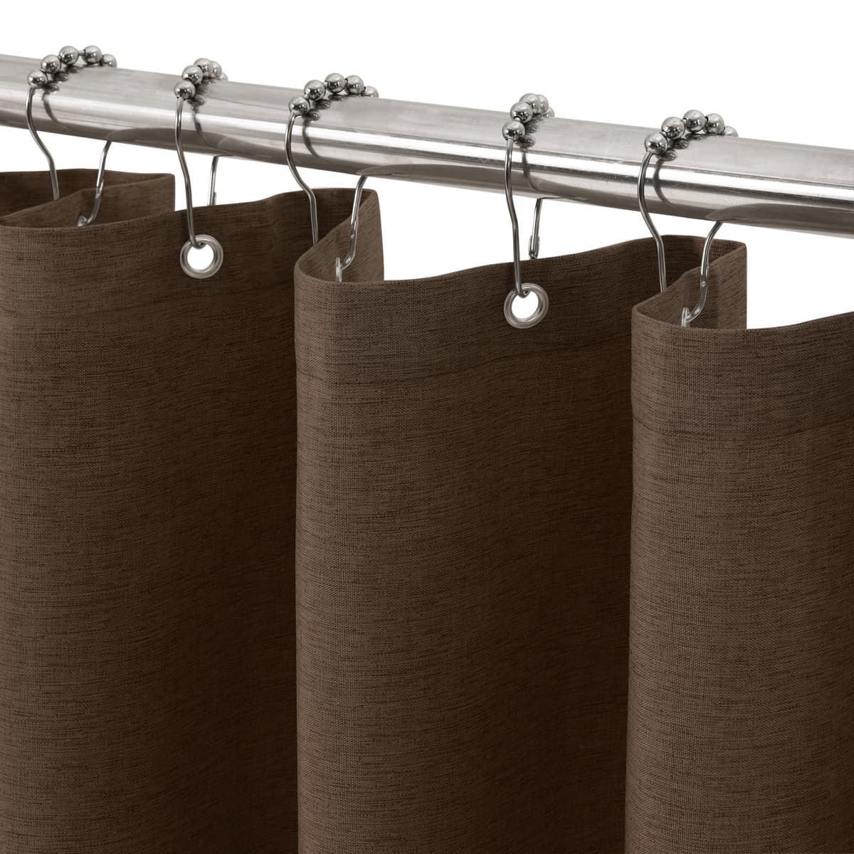 Cortina de Ducha para Baño Impermeable con Ganchos de Metal Cortina de Ducha de Tela Waffle Cortina de Baño Resistente y Antimoho para Bañera o Cabina - 152 x 182 cm (Blanco) — view 42