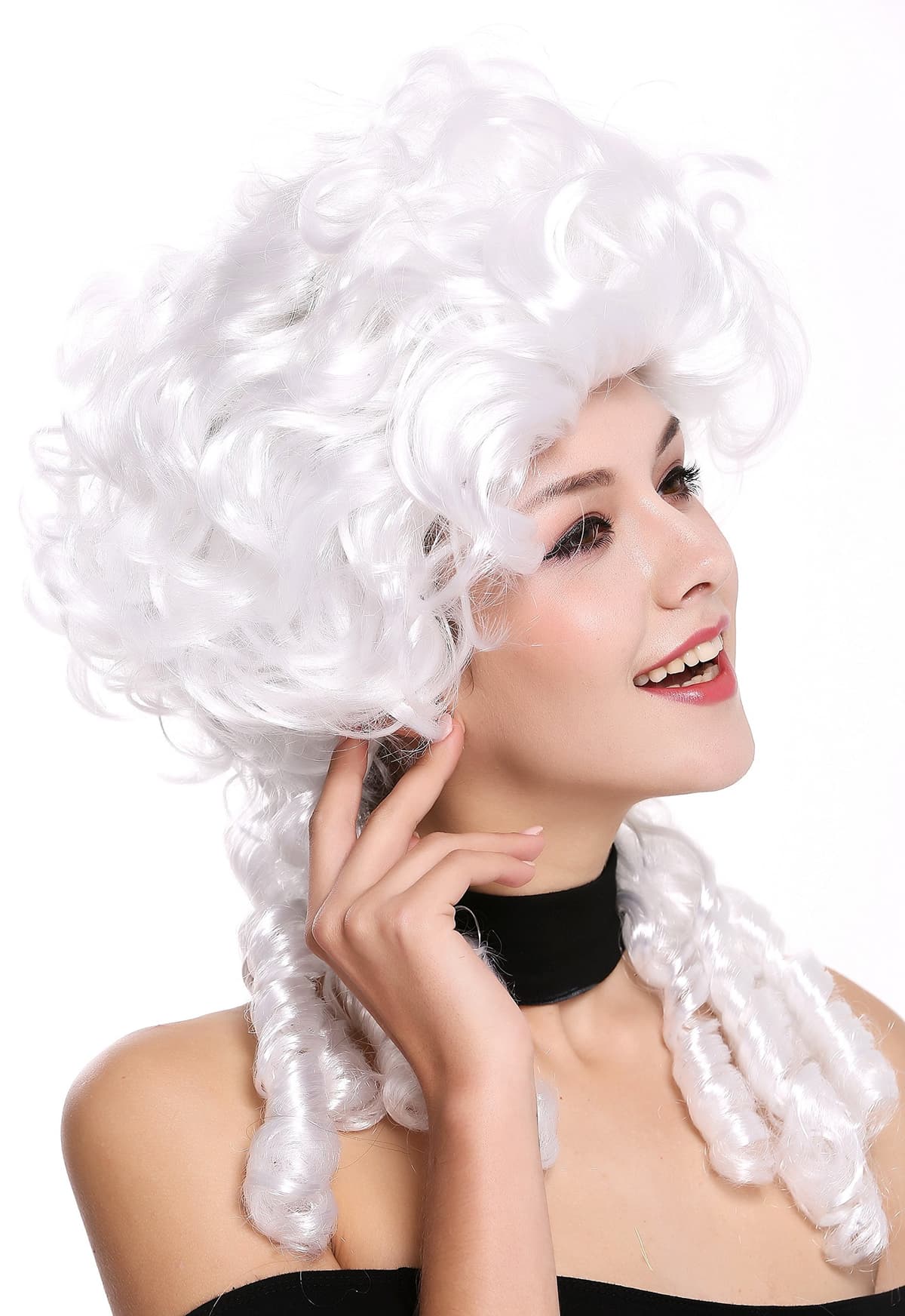 WIG ME UP- DH1009-ZA62 Peluca señoras Mujer Carnaval Barroco Renacimiento Romanticismo menina Princesa rizos Espiral bucles Blanca — view 3