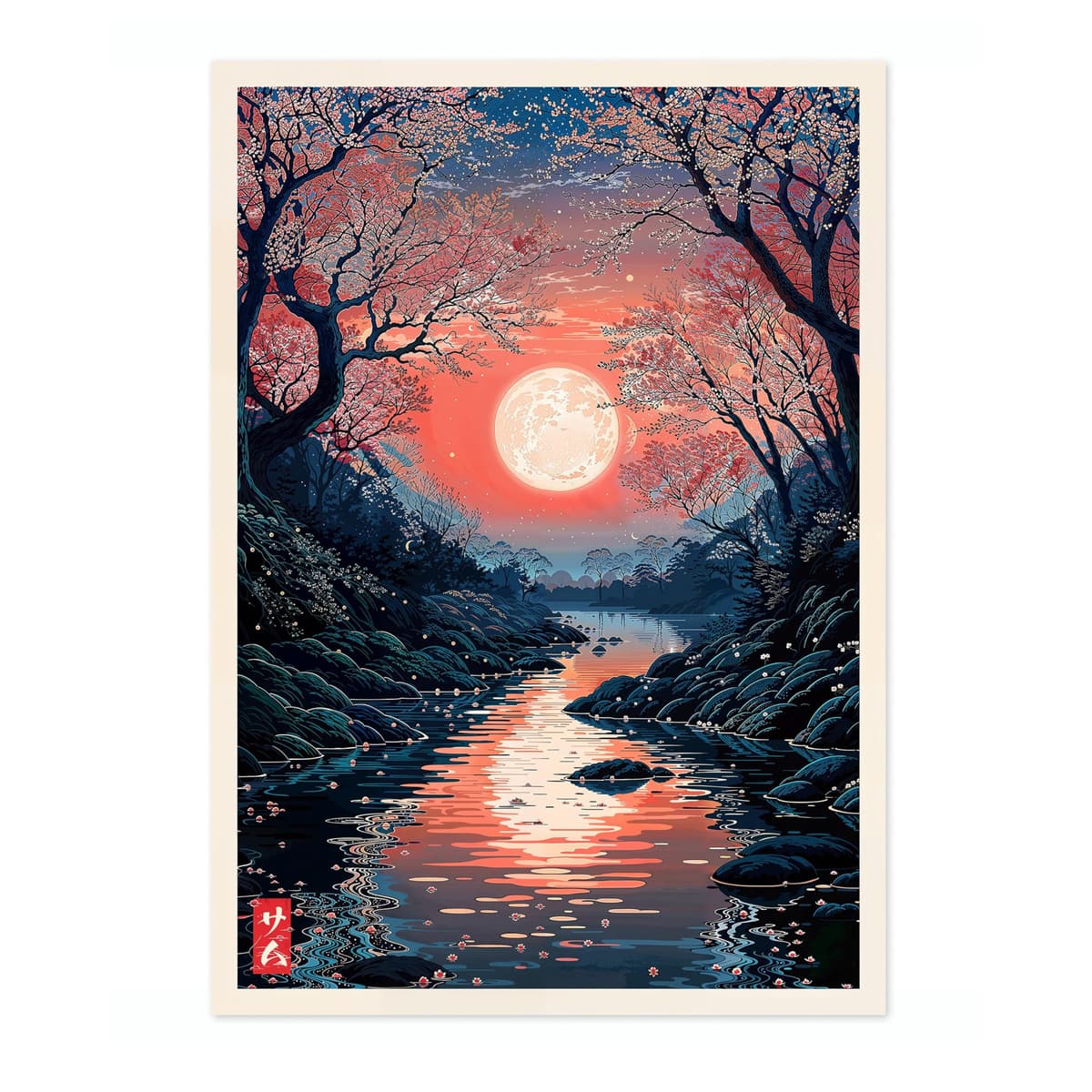 Tokyo Tea House Anime Woodblock Poster Modern Ukiyo-E, Japanese Cartoon Illustration Print, Archival Matte, A4 (Print Only) - 29.7x21cm — view 12