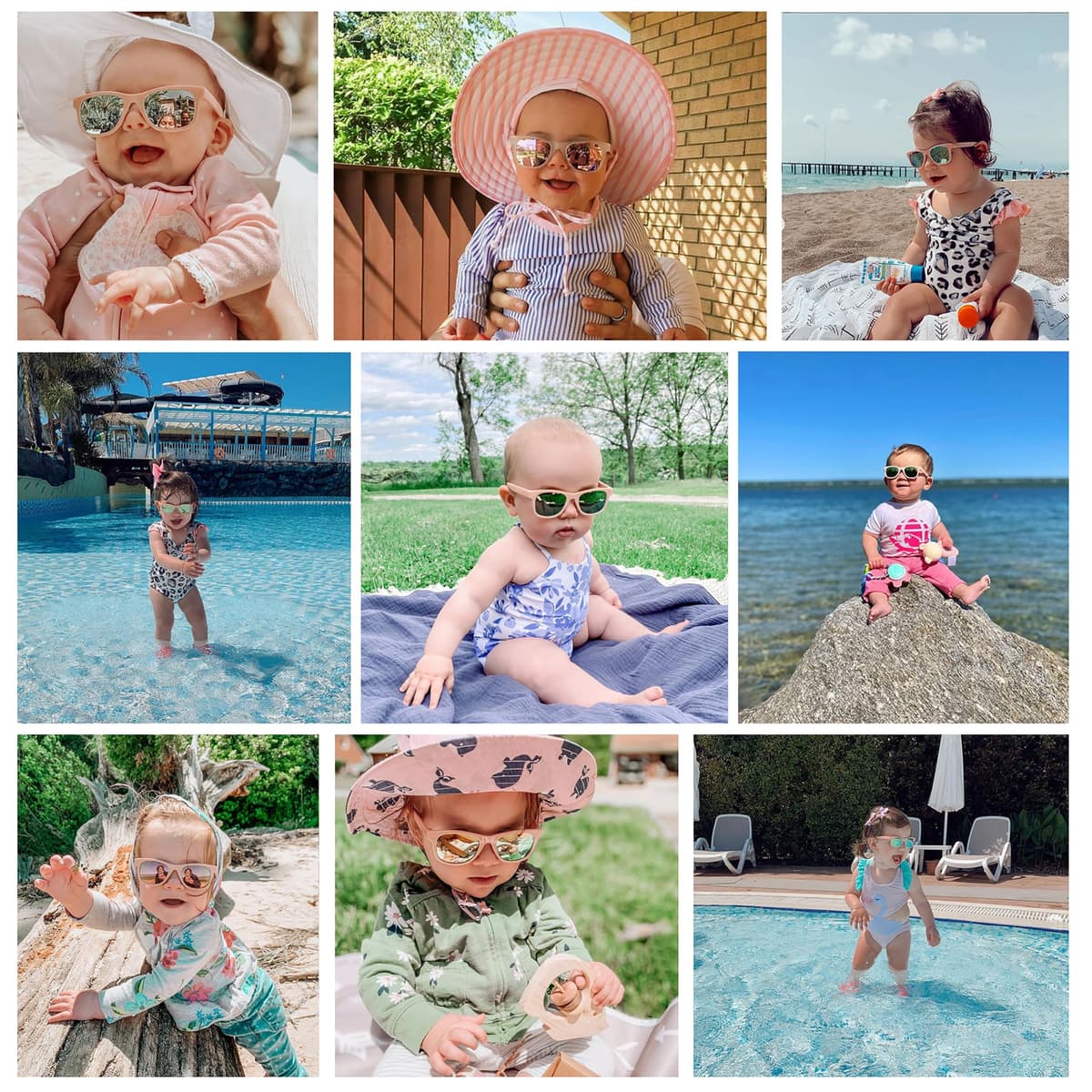 COCOSAND Baby Sunglasses with Strap Polarized Flexible Frame for Toddler Infant Girls Boys Age 0-24 Months — view 2