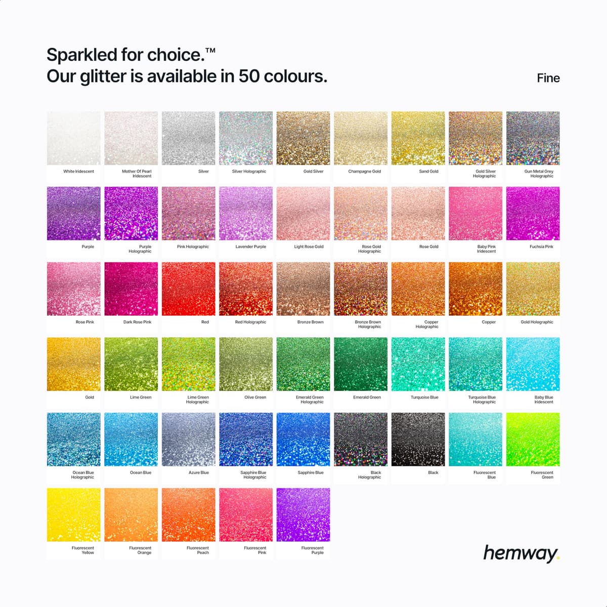 Hemway Ultra Sparkle Glitter Baby Pink Iridescent 100g Fine | Glitter for Arts & Craft, Makeup, Nail Art, Crafting, Card Making, Sparkle Decoration — view 7