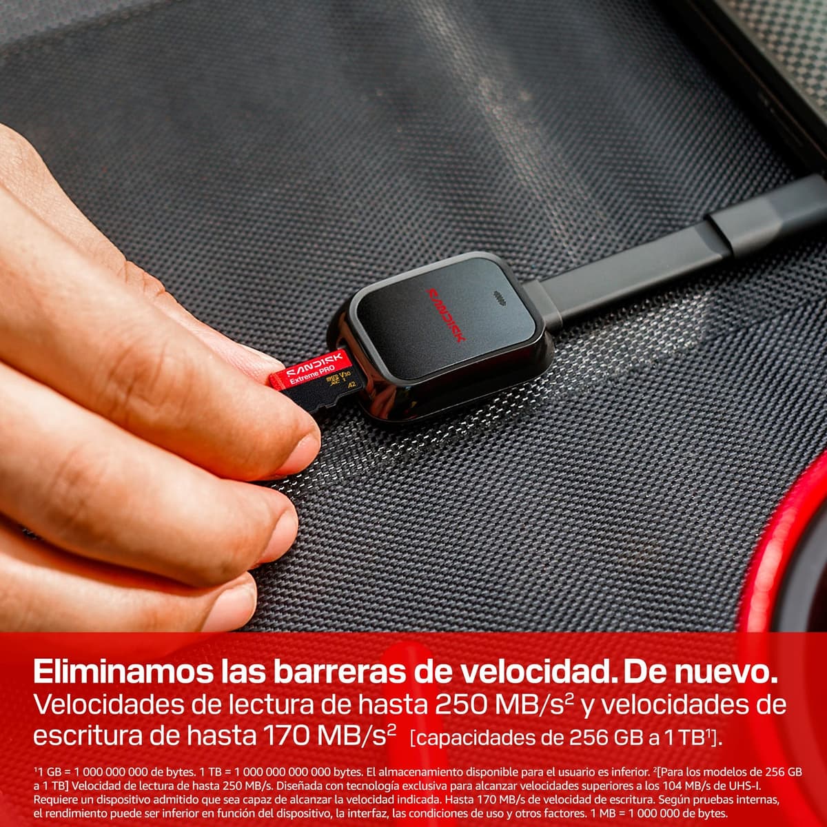 SANDISK Extreme Pro microSDHC Tarjeta UHS-I + SD Adapter, 64 GB (velocidades de Lectura de hasta 200 MB/s y velocidades de Escritura de hasta 90 MB/s, 5K, 3K, 4K UHD, C10, V30, U3, A2) — view 3