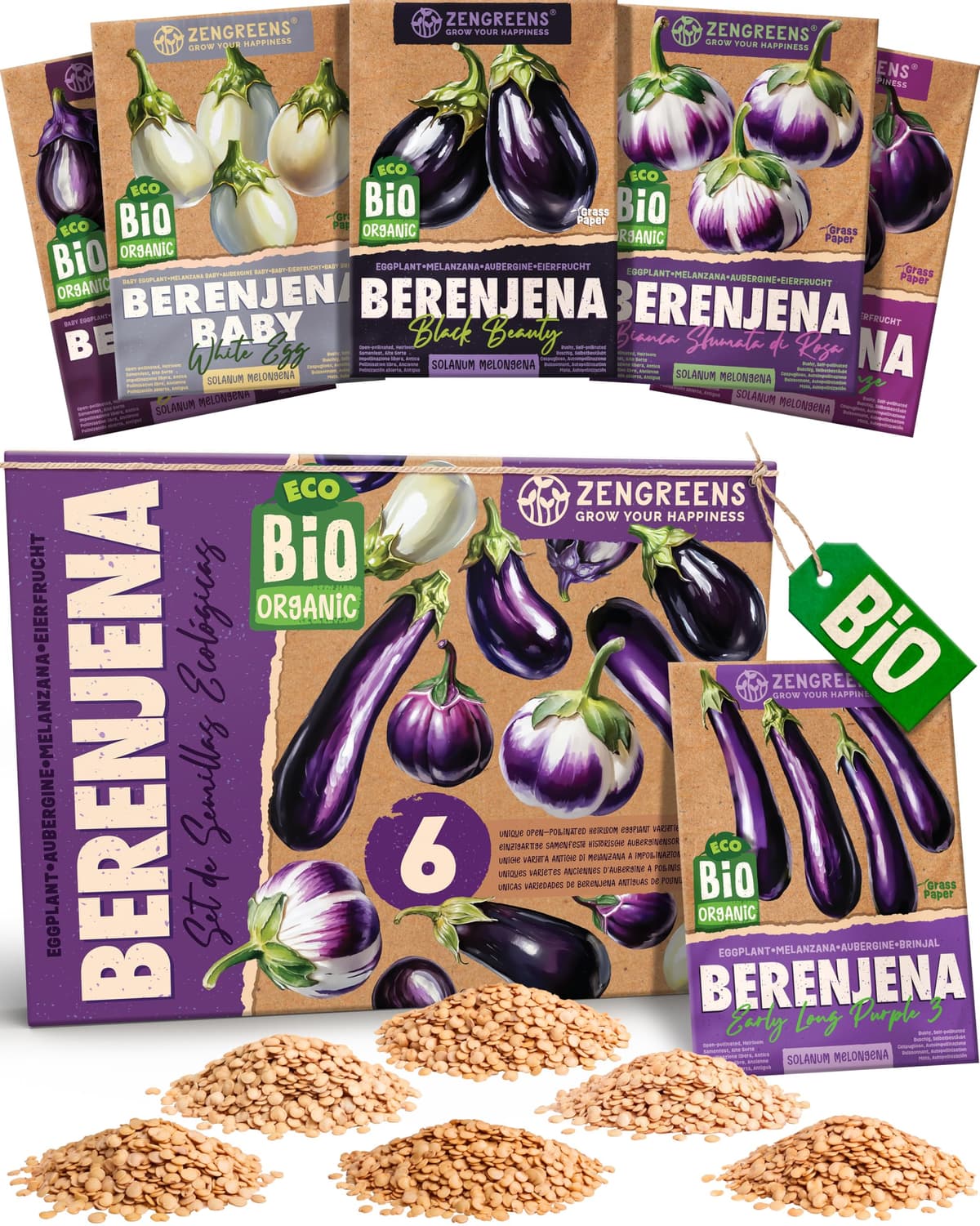 ZenGreens® - Set de semillas de hierbas medicinales y para infusiones eco - 10 variedades para cultivar fácilmente en el jardín, balcón o parterre elevado - Sementes verduras — view 33