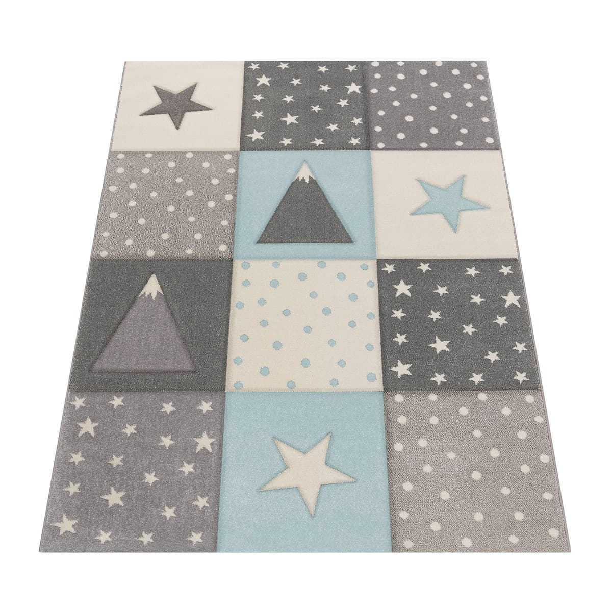 Paco Home Alfombra Infantil, Alfombra Pastel Habitación Infantil con Nubes 3D Y Motivos De Estrellas Arcoíris, tamaño:80x150 cm, Color:Multicolor — view 5