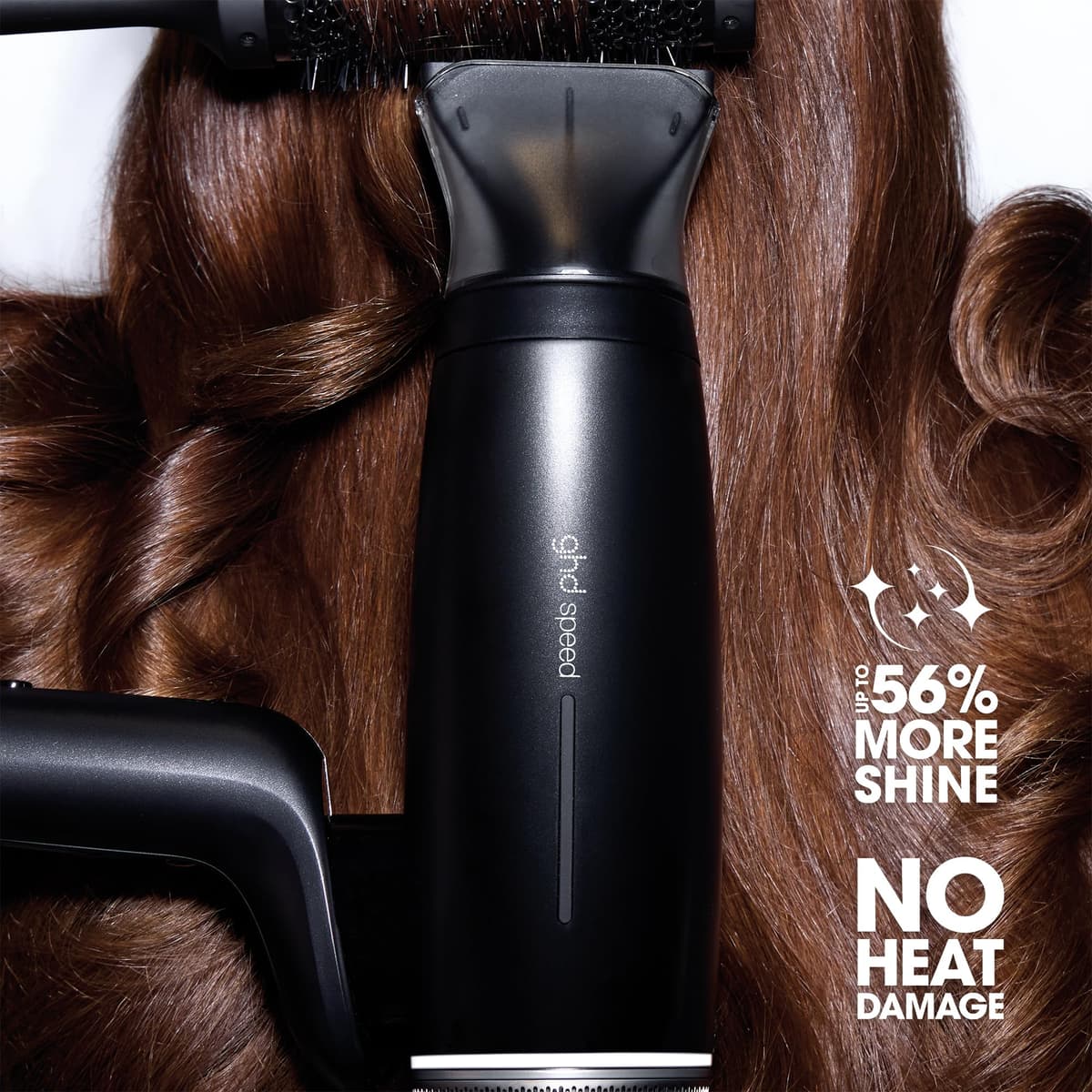 ghd Speed Ionic Hair Dryer in Black - Fast, Quick, Powerful Blow Dries with Control & No Heat Damage, ghd's Best Blow Dryer - for All Hair Types (UK Plug) — view 5