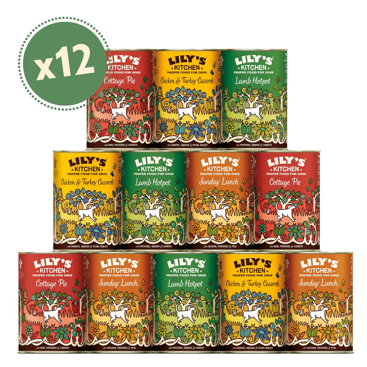 Lily's Kitchen Natural Adult Wet Dog Food Tins Classic Dinners Variety Pack 12 x 400g — view 4