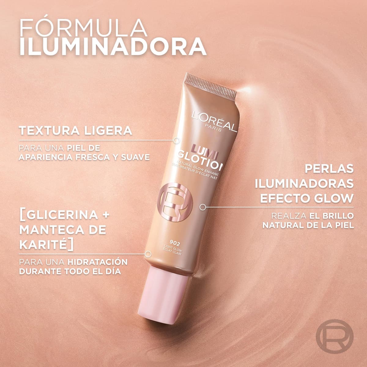 L'Oréal Paris Lumi Glotion fórmula iluminadora, Tono Medium — view 5